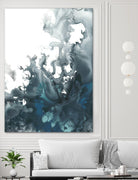 Indigo Tempest I by June Erica Vess on GIANT ART - green abstract