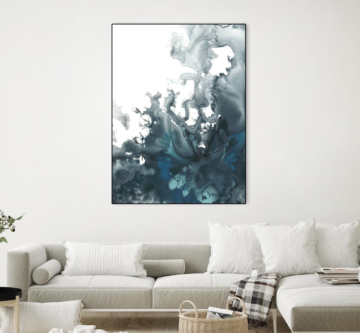 Indigo Tempest I by June Erica Vess on GIANT ART - green abstract