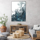 Indigo Tempest I by June Erica Vess on GIANT ART - green abstract