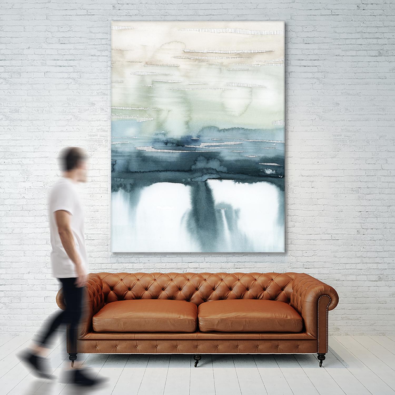 Organic Cascade II by Grace Popp on GIANT ART - blue abstract