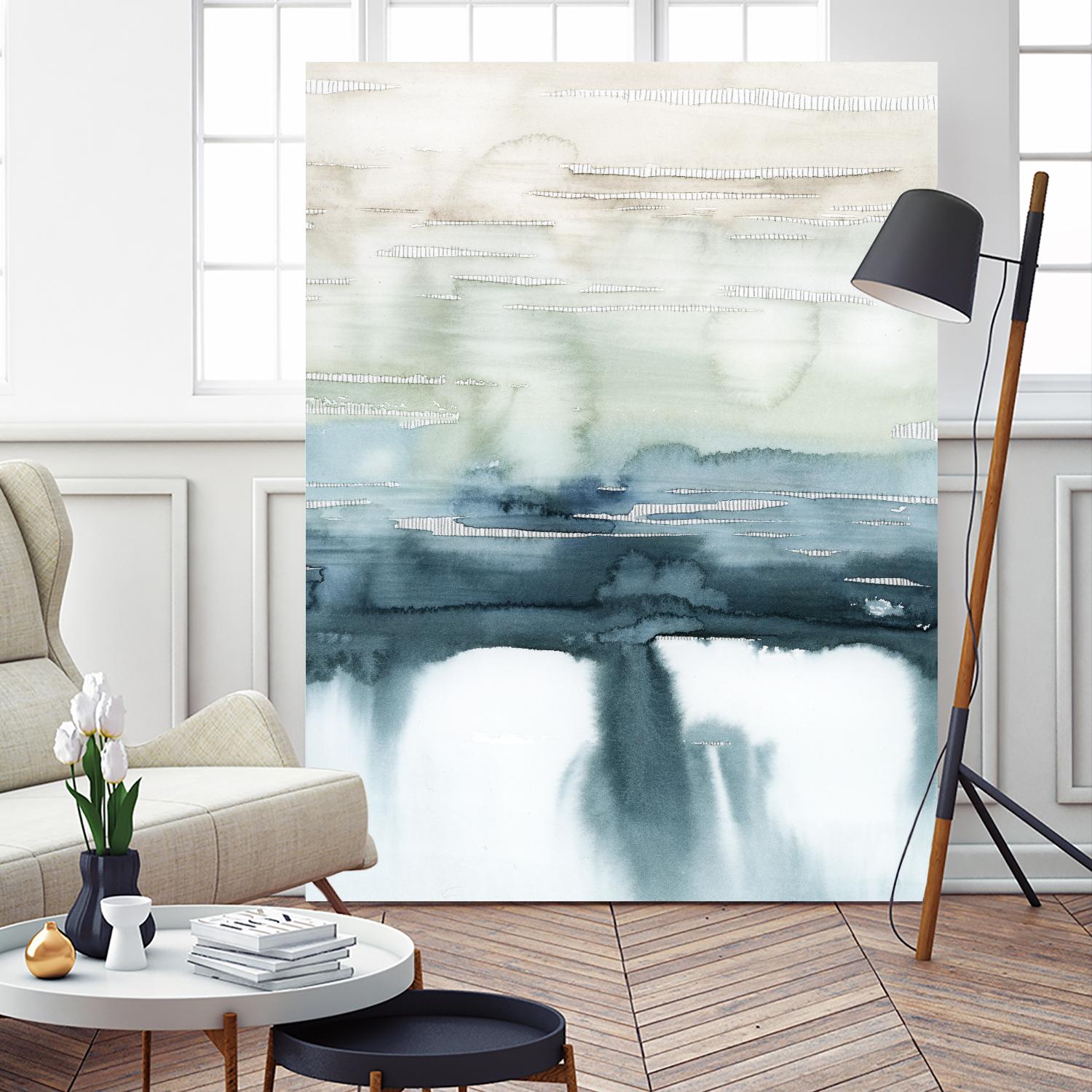 Organic Cascade II by Grace Popp on GIANT ART - blue abstract