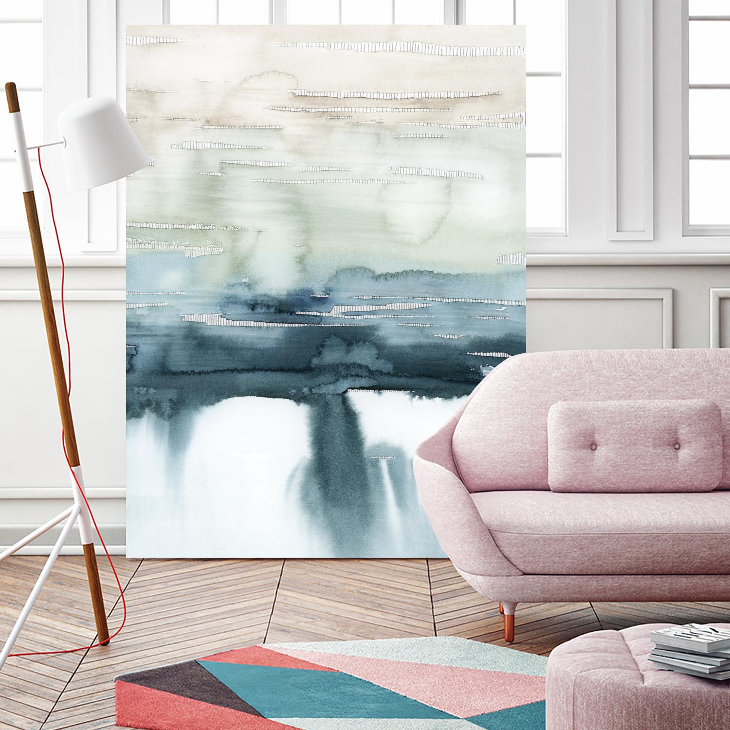 Organic Cascade II by Grace Popp on GIANT ART - blue abstract