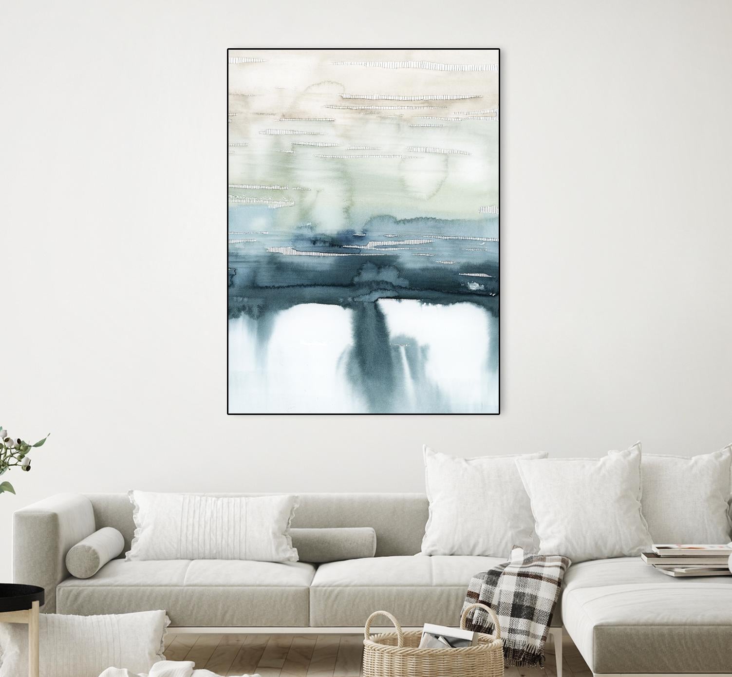 Organic Cascade II by Grace Popp on GIANT ART - blue abstract
