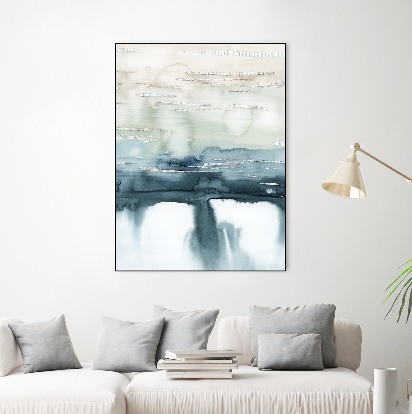 Organic Cascade II by Grace Popp on GIANT ART - blue abstract