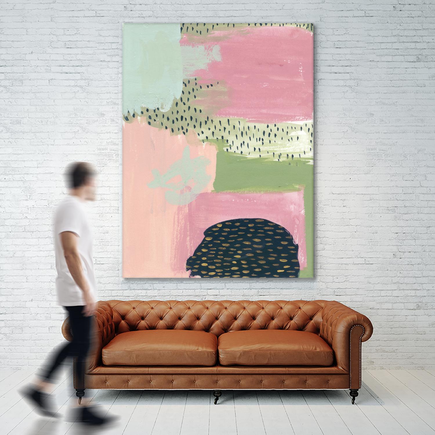 Cheeky I by Melissa Wang on GIANT ART - pink abstract
