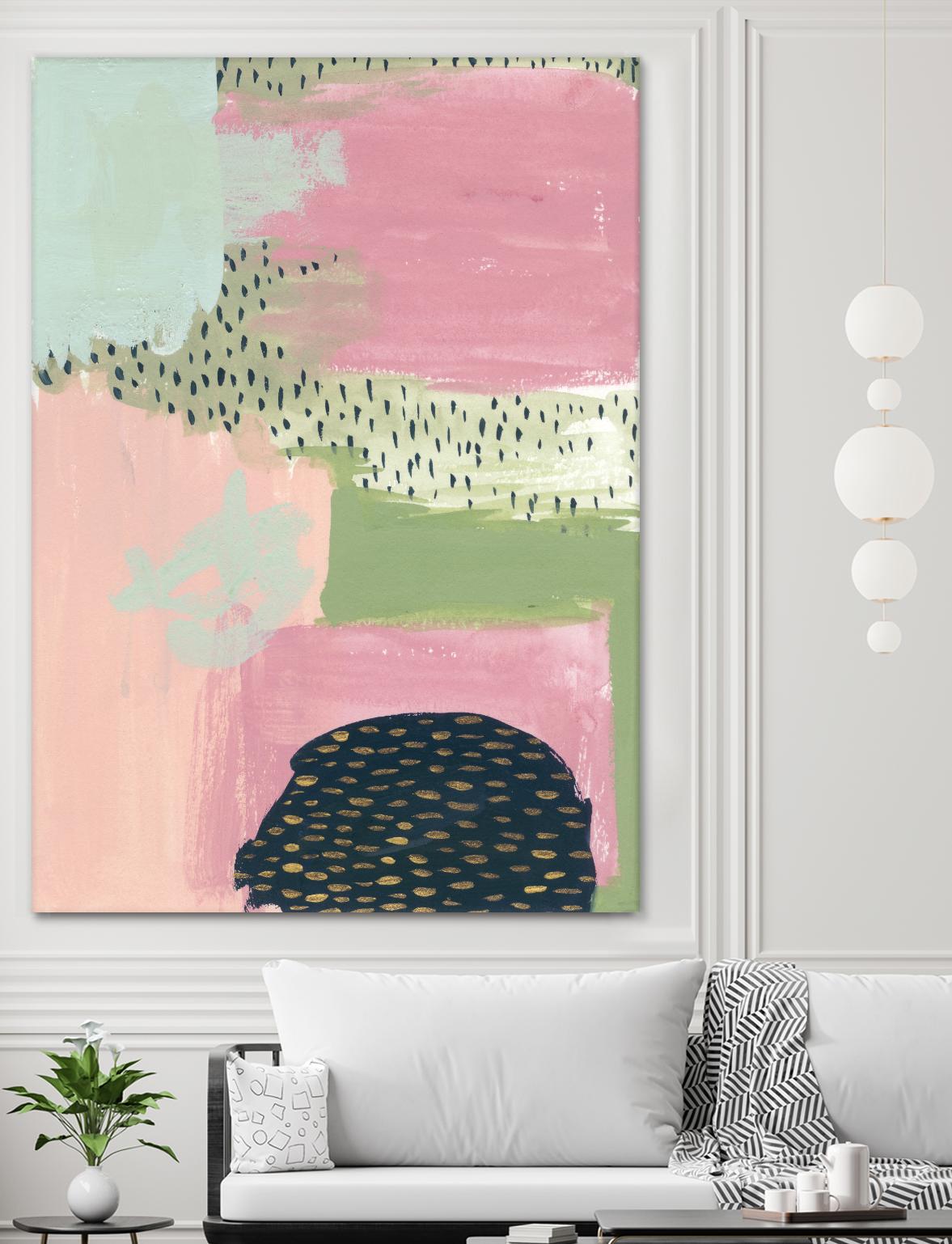 Cheeky I by Melissa Wang on GIANT ART - pink abstract