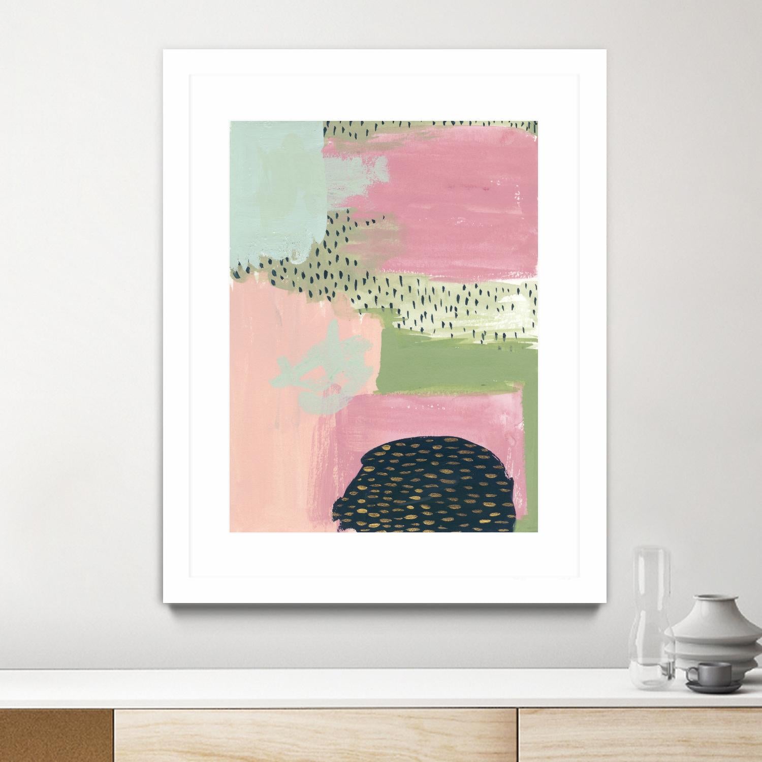Cheeky I by Melissa Wang on GIANT ART - pink abstract