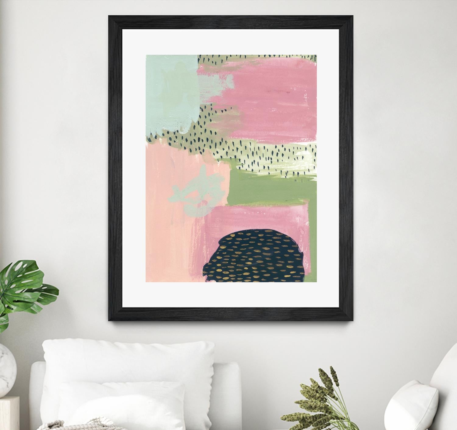 Cheeky I by Melissa Wang on GIANT ART - pink abstract