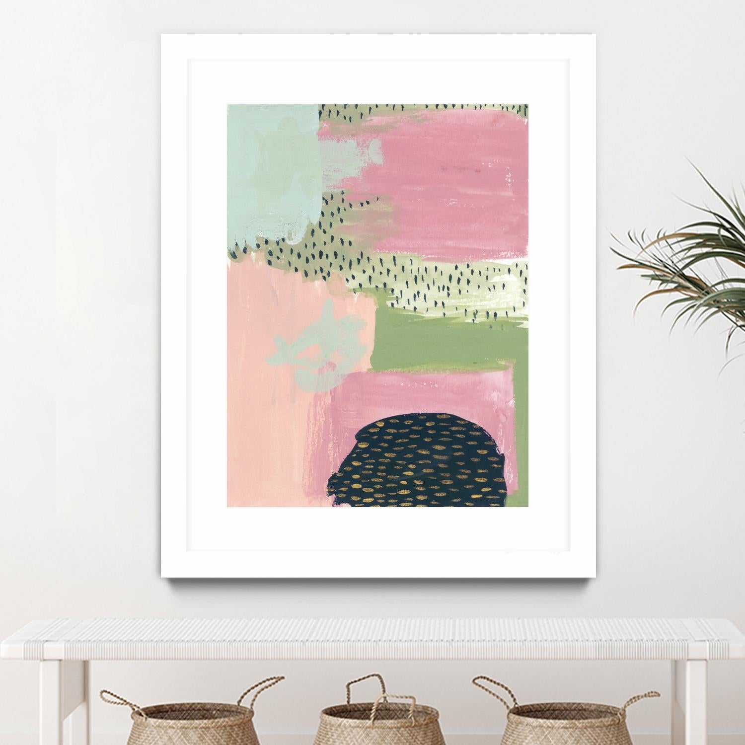 Cheeky I by Melissa Wang on GIANT ART - pink abstract