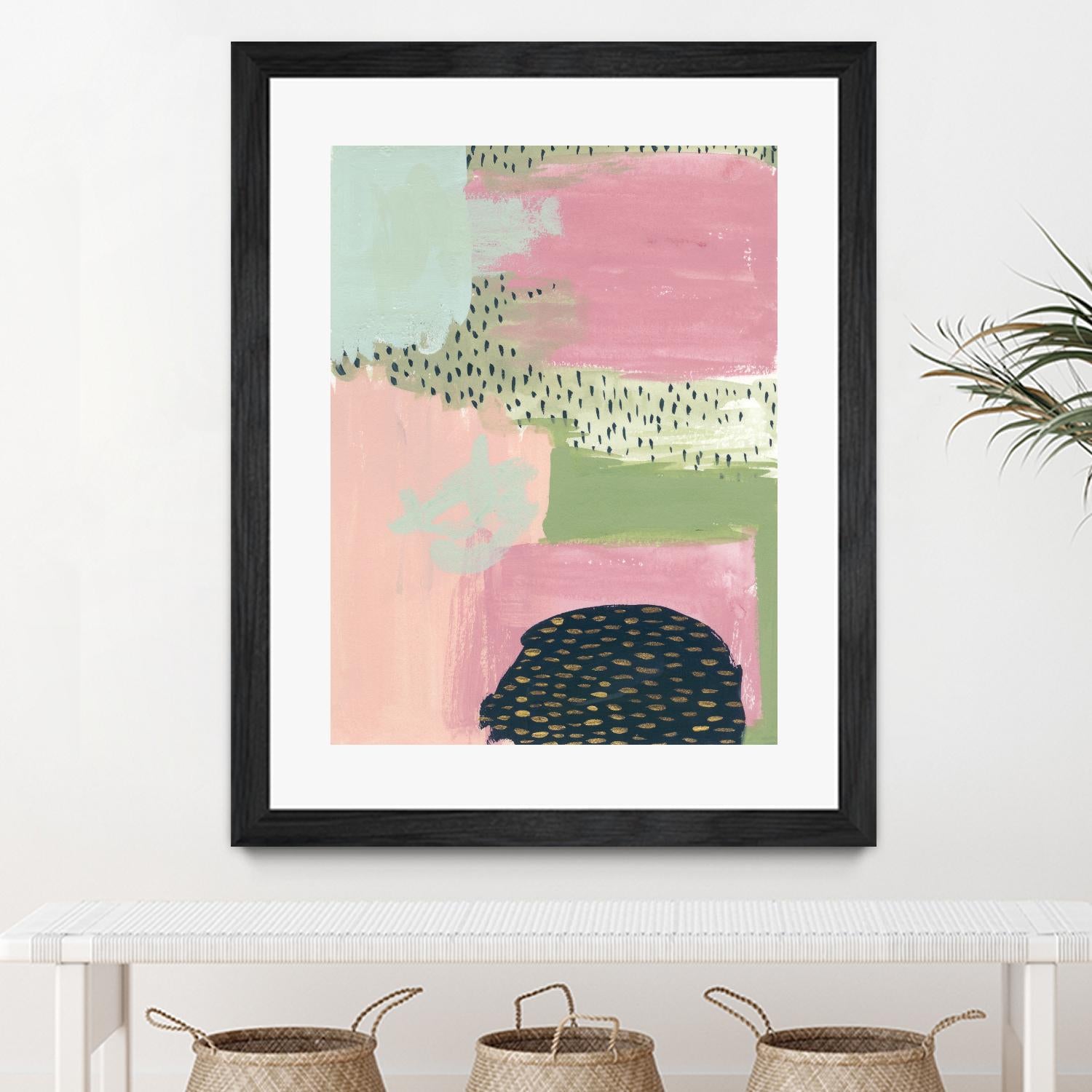 Cheeky I by Melissa Wang on GIANT ART - pink abstract