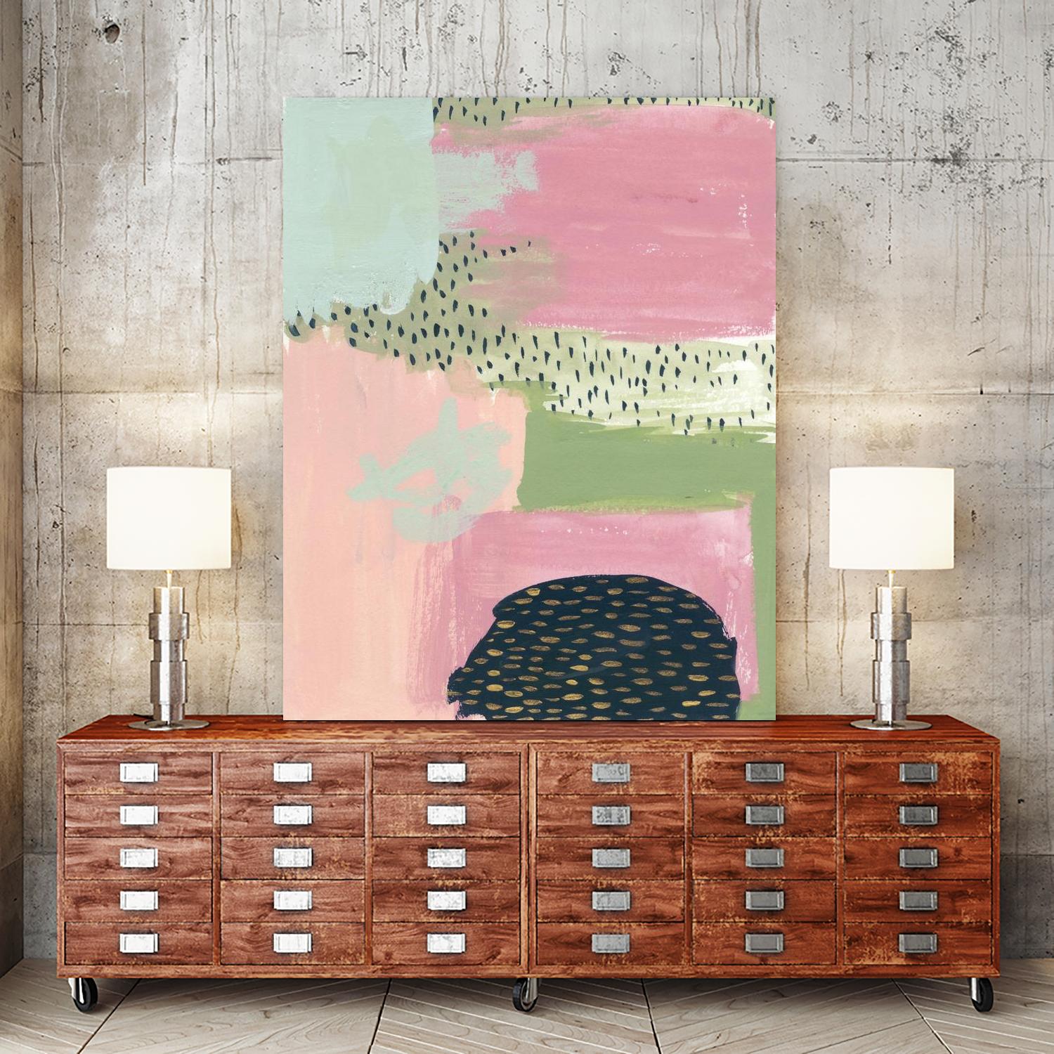 Cheeky I by Melissa Wang on GIANT ART - pink abstract