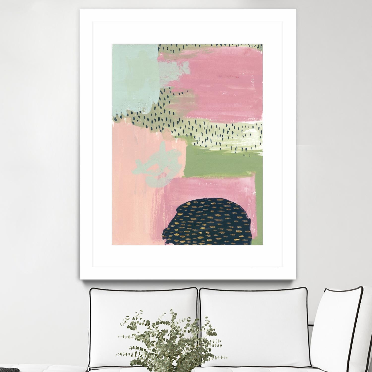 Cheeky I by Melissa Wang on GIANT ART - pink abstract