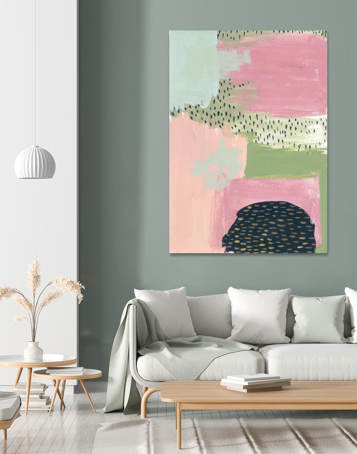 Cheeky I by Melissa Wang on GIANT ART - pink abstract