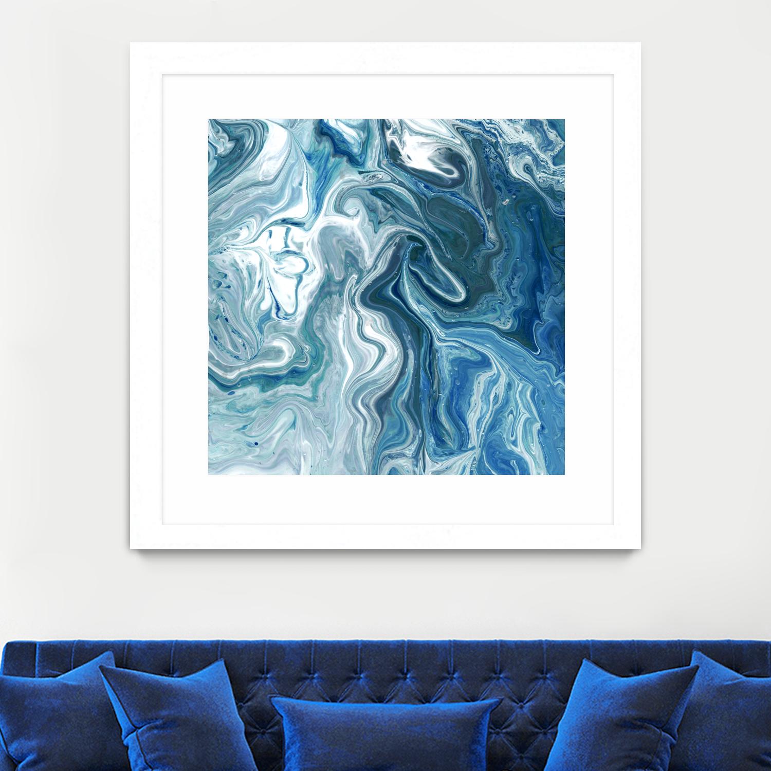 Indigo Minerals II by Jarman Fagalde on GIANT ART - blue abstract