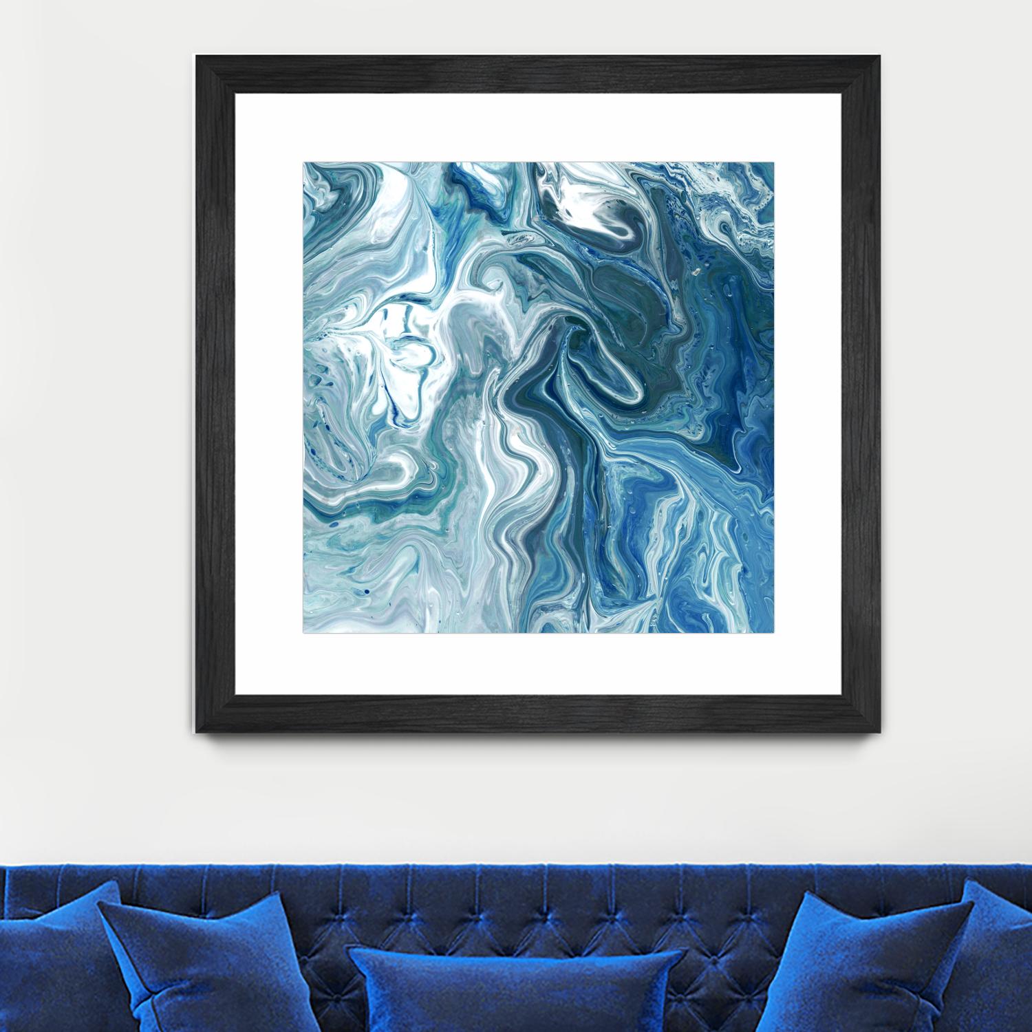 Indigo Minerals II by Jarman Fagalde on GIANT ART - blue abstract