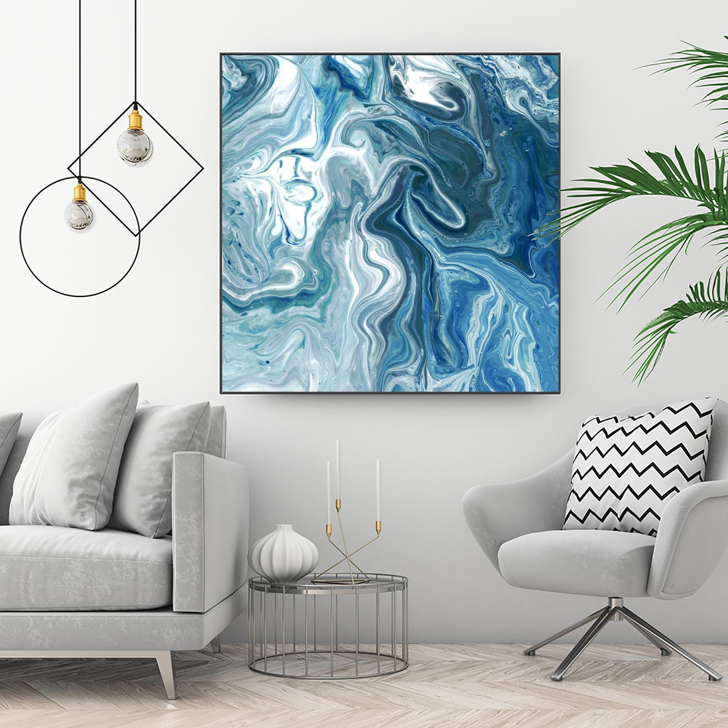 Indigo Minerals II by Jarman Fagalde on GIANT ART - blue abstract