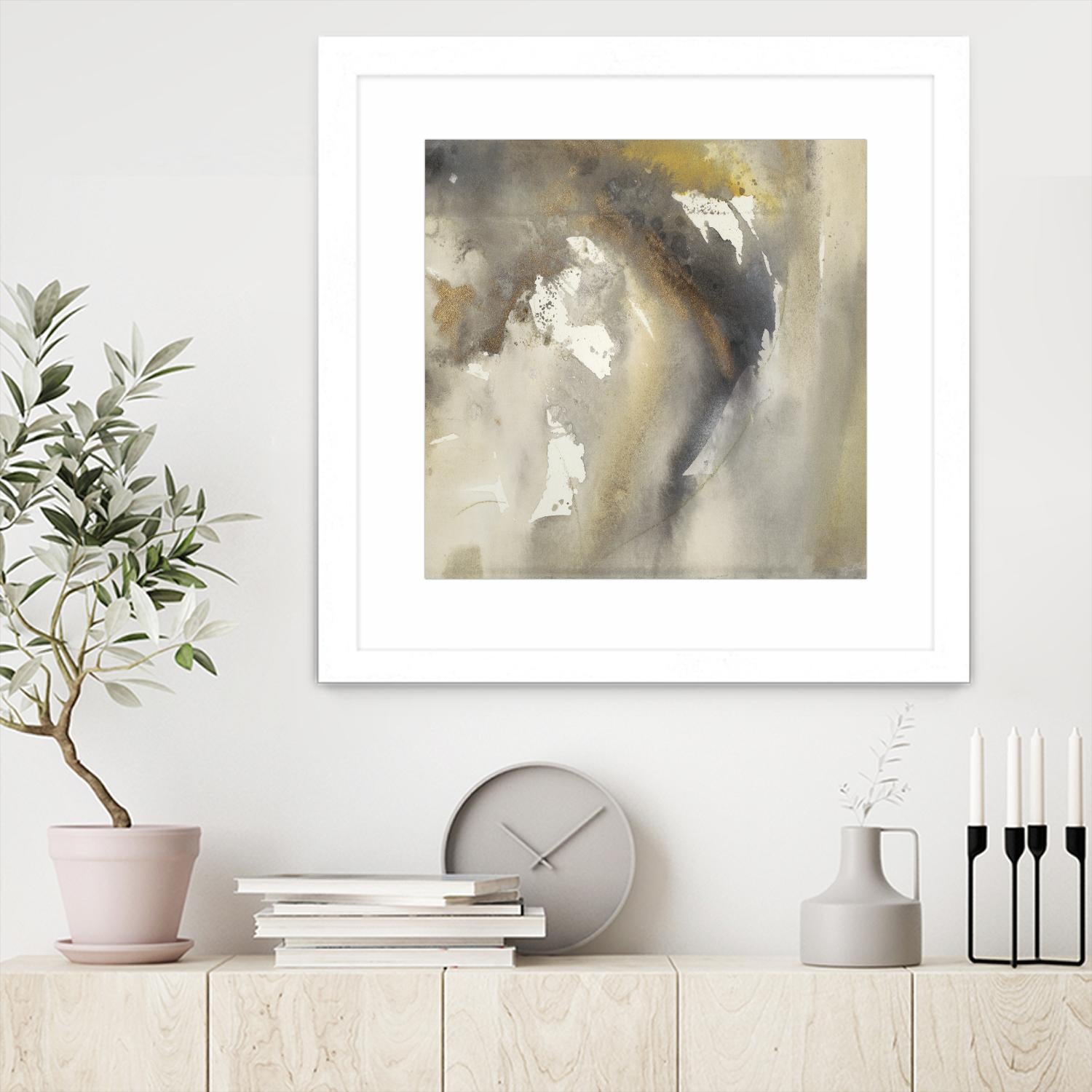 Waves in Motion I by Joyce Combs on GIANT ART - brown abstract