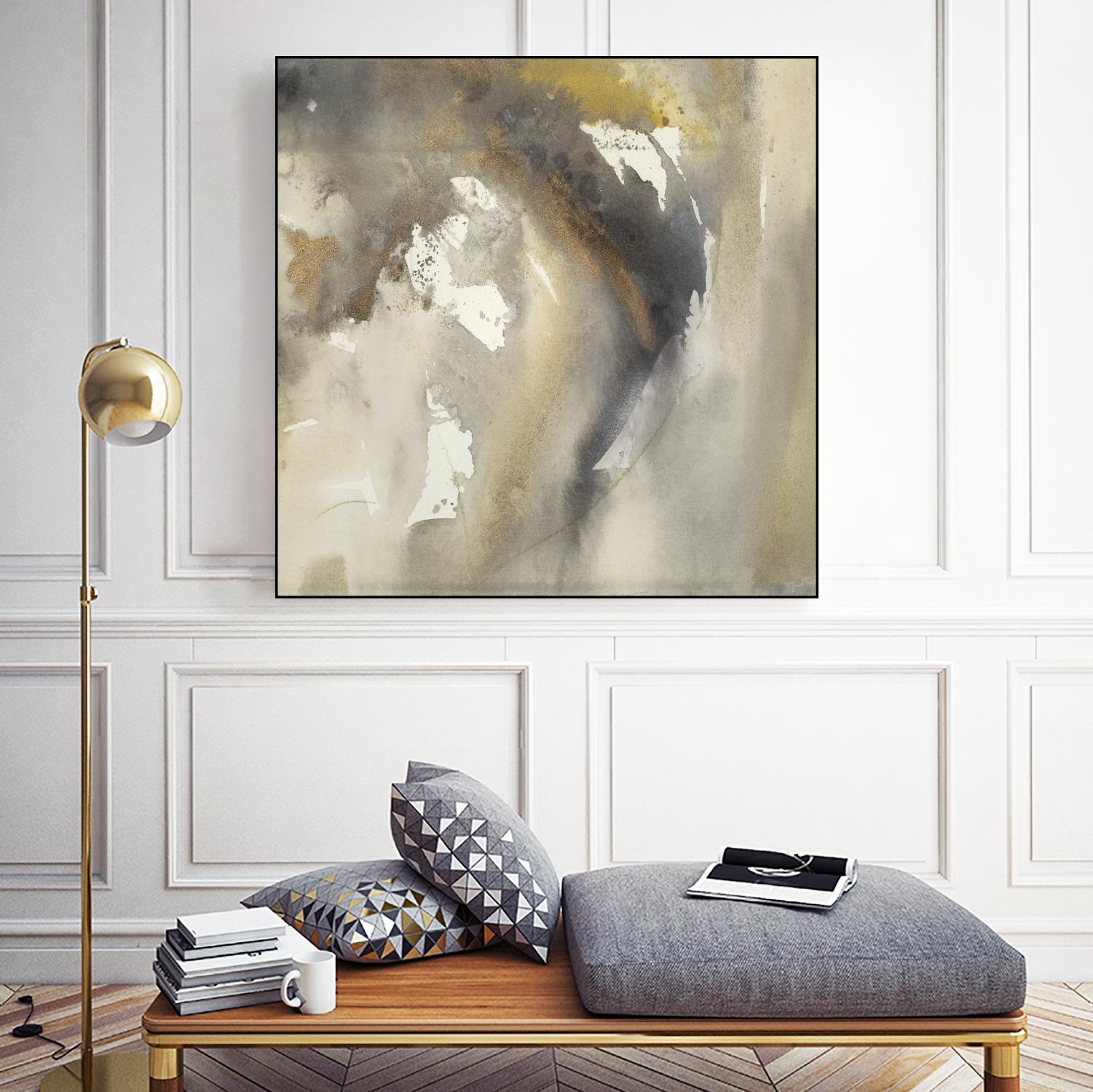Waves in Motion I by Joyce Combs on GIANT ART - brown abstract