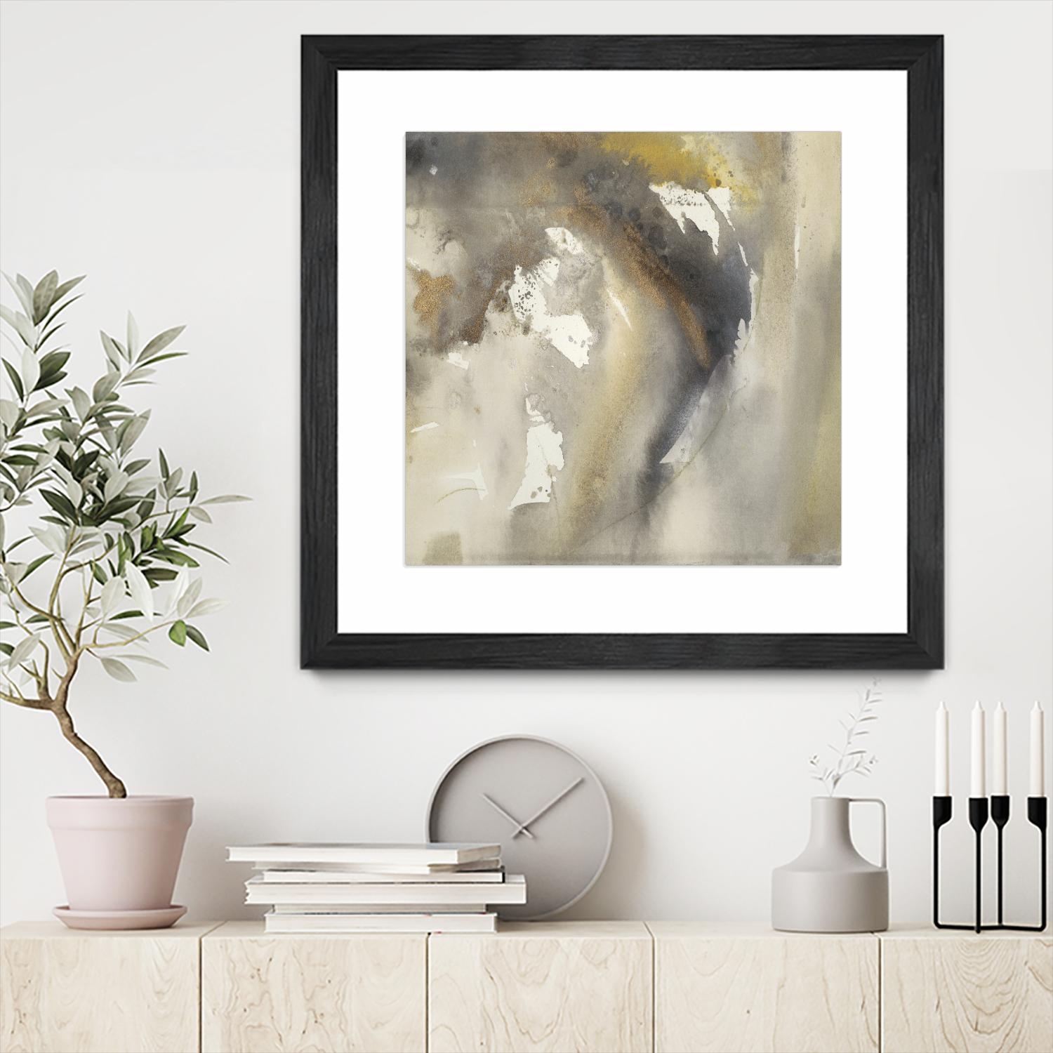 Waves in Motion I by Joyce Combs on GIANT ART - brown abstract