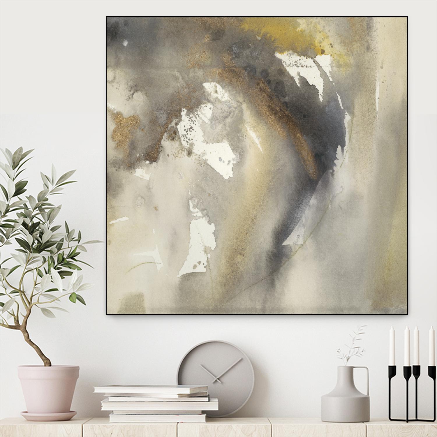 Waves in Motion I by Joyce Combs on GIANT ART - brown abstract