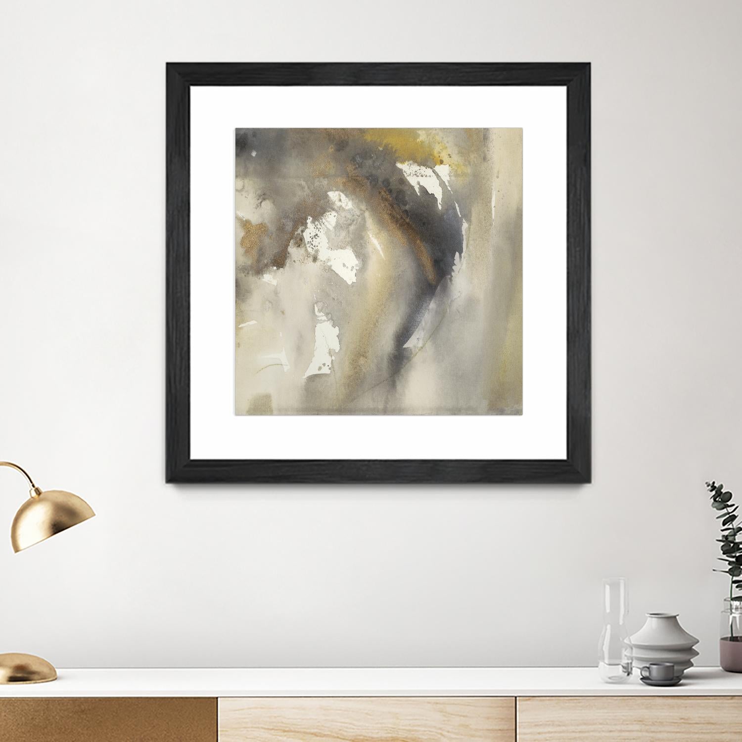 Waves in Motion I by Joyce Combs on GIANT ART - brown abstract