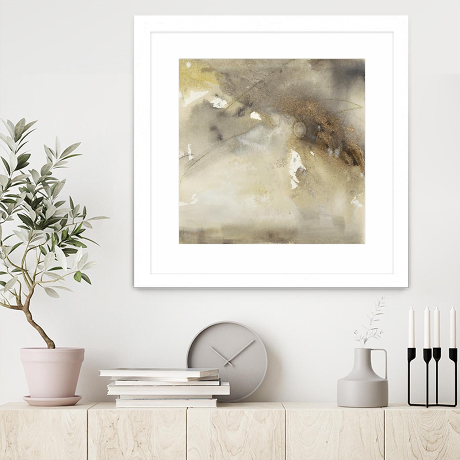 Waves in Motion II by Joyce Combs on GIANT ART - brown abstract