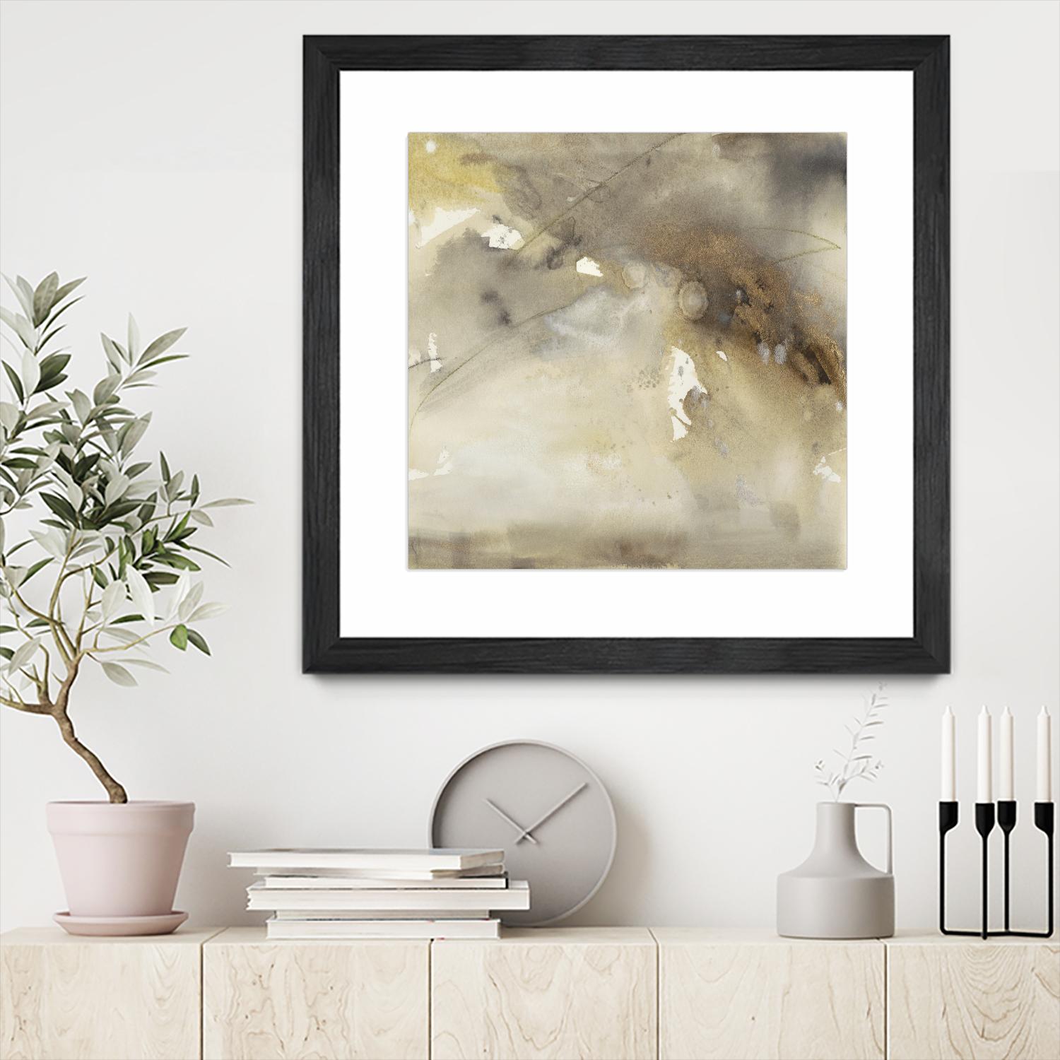 Waves in Motion II by Joyce Combs on GIANT ART - brown abstract