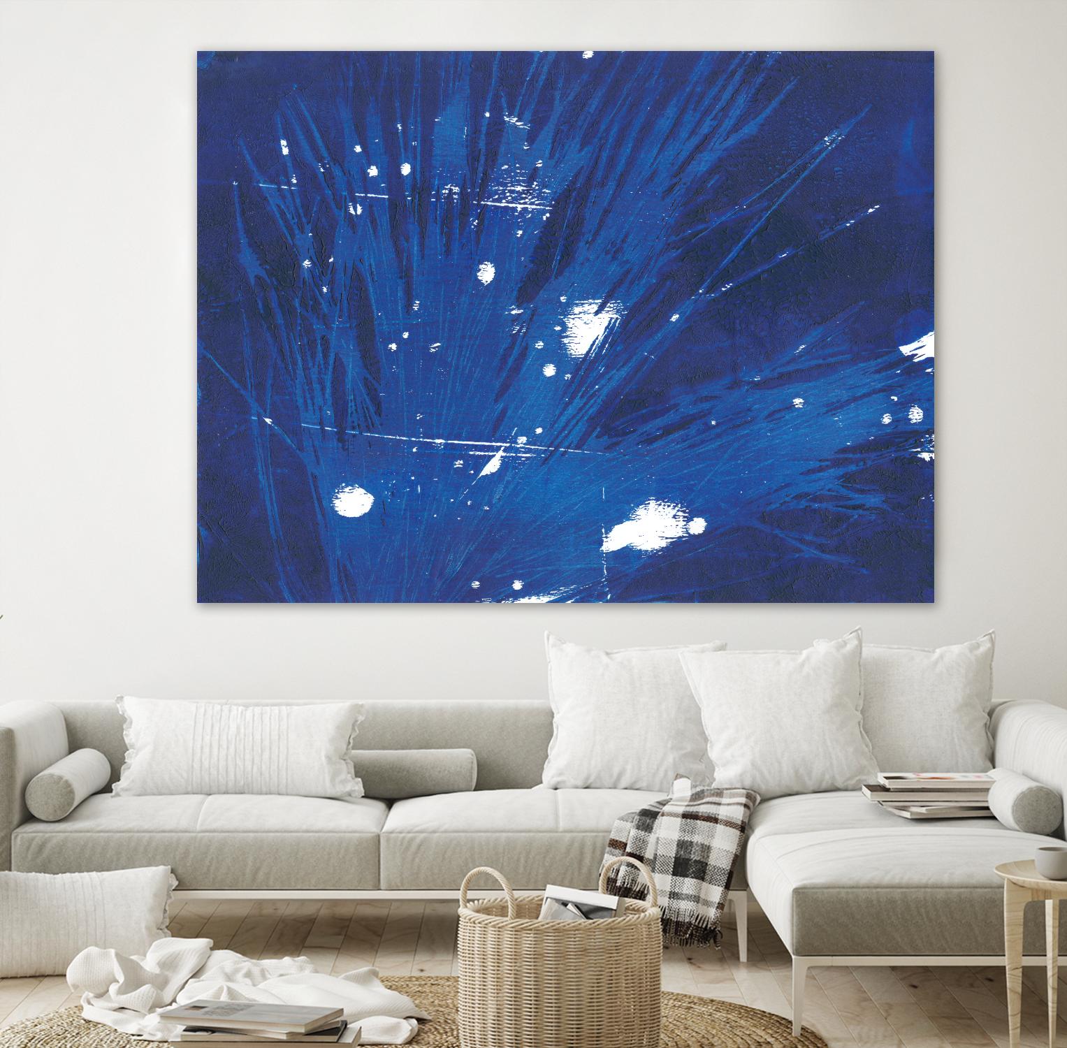 Indigo Burst II by Regina Moore on GIANT ART - blue abstract