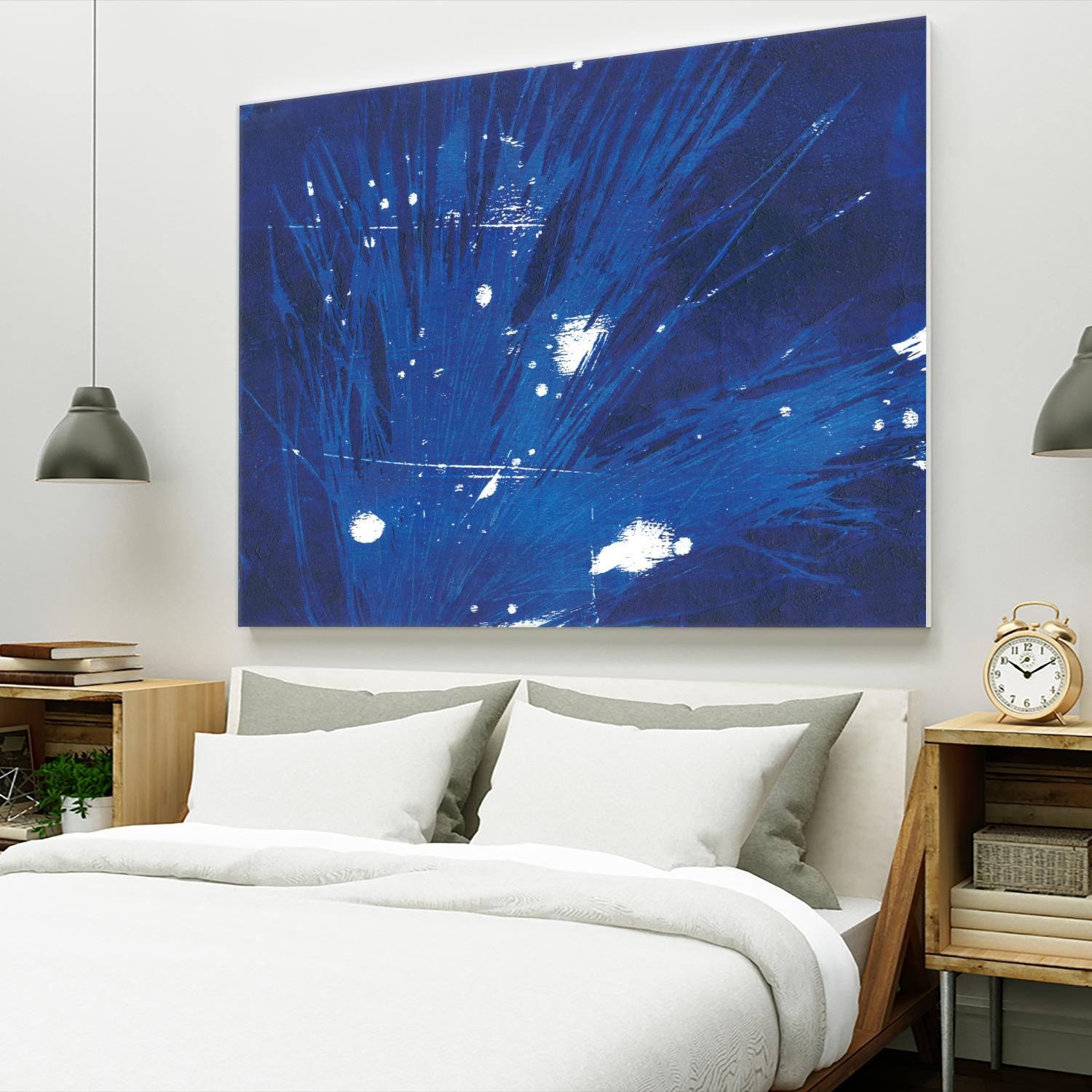 Indigo Burst II by Regina Moore on GIANT ART - blue abstract