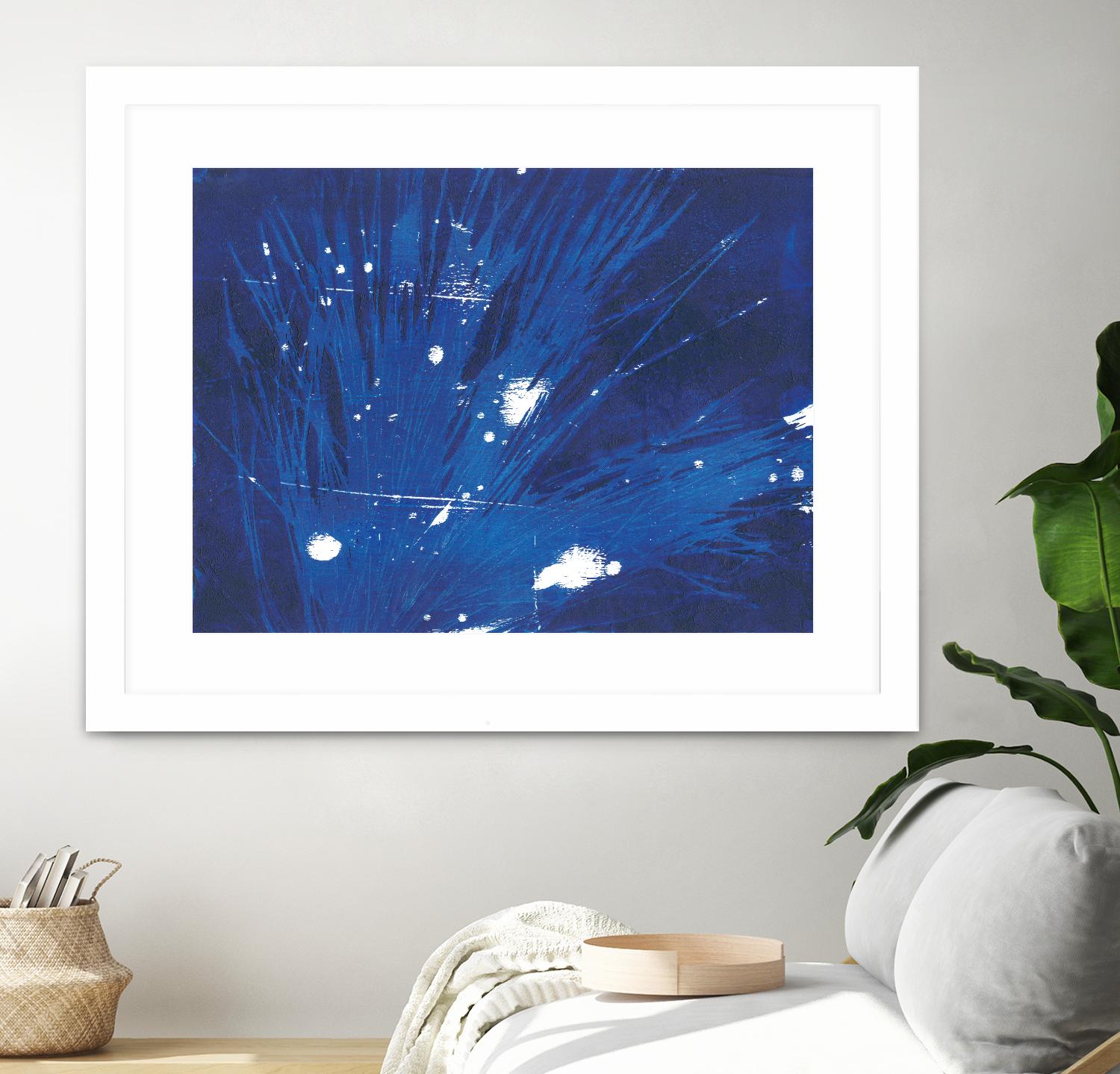 Indigo Burst II by Regina Moore on GIANT ART - blue abstract