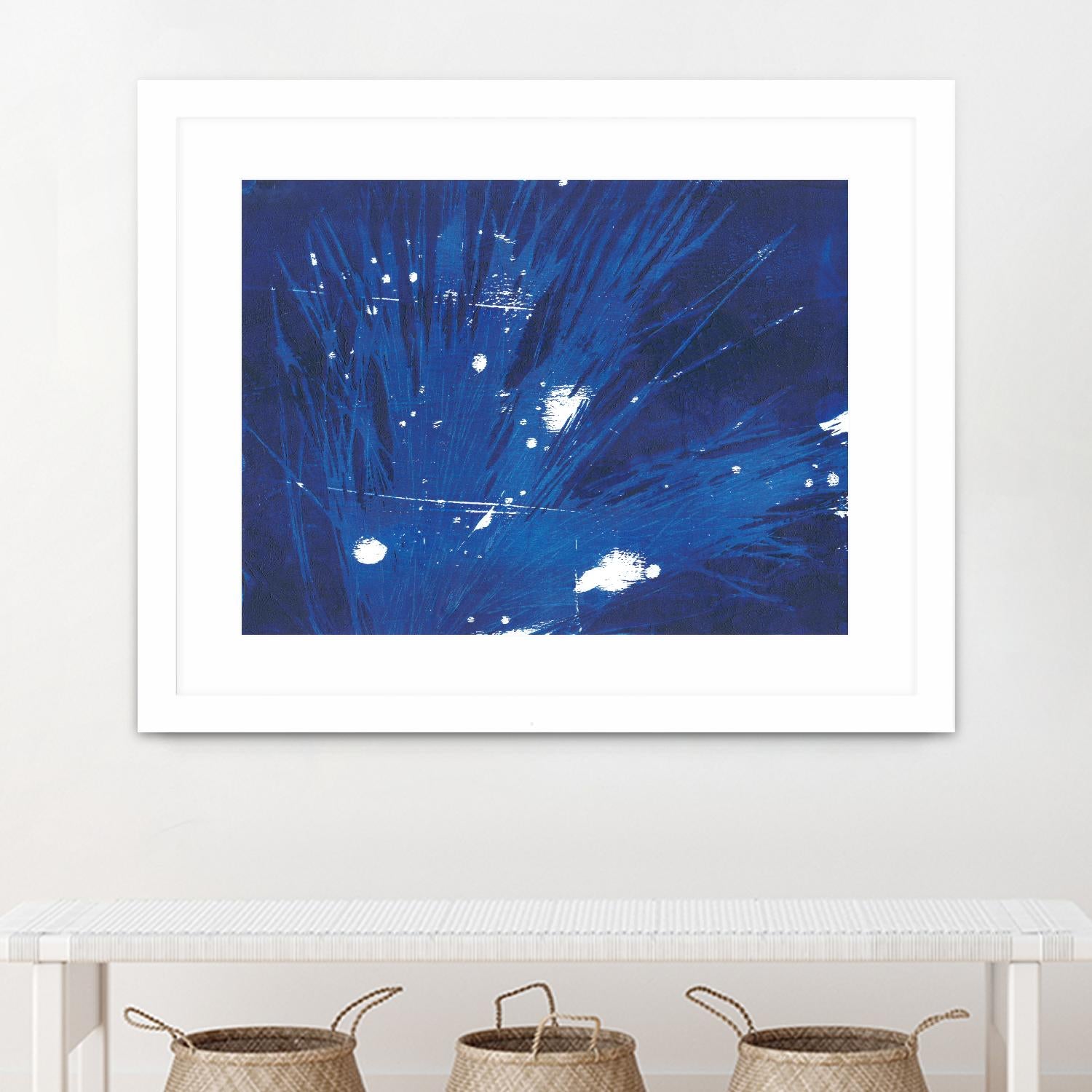 Indigo Burst II by Regina Moore on GIANT ART - blue abstract