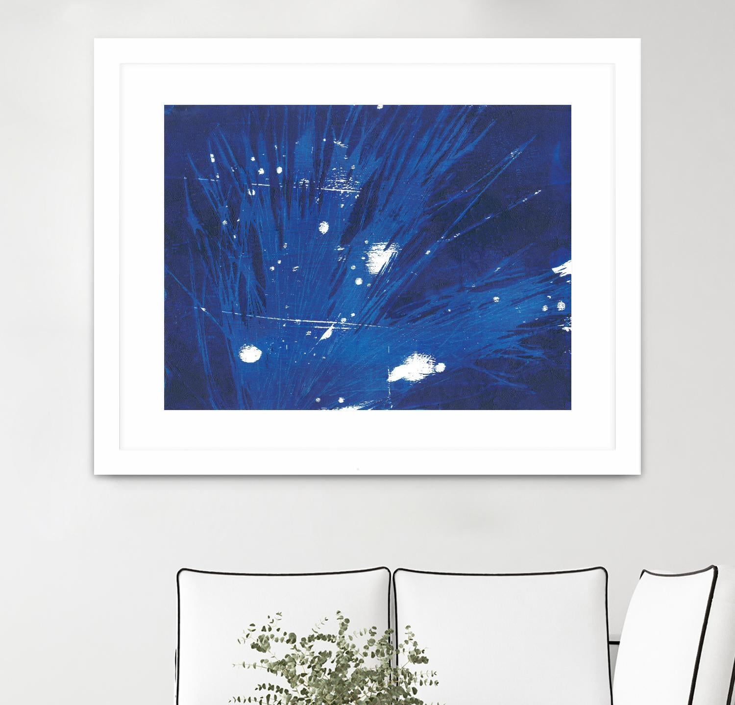 Indigo Burst II by Regina Moore on GIANT ART - blue abstract