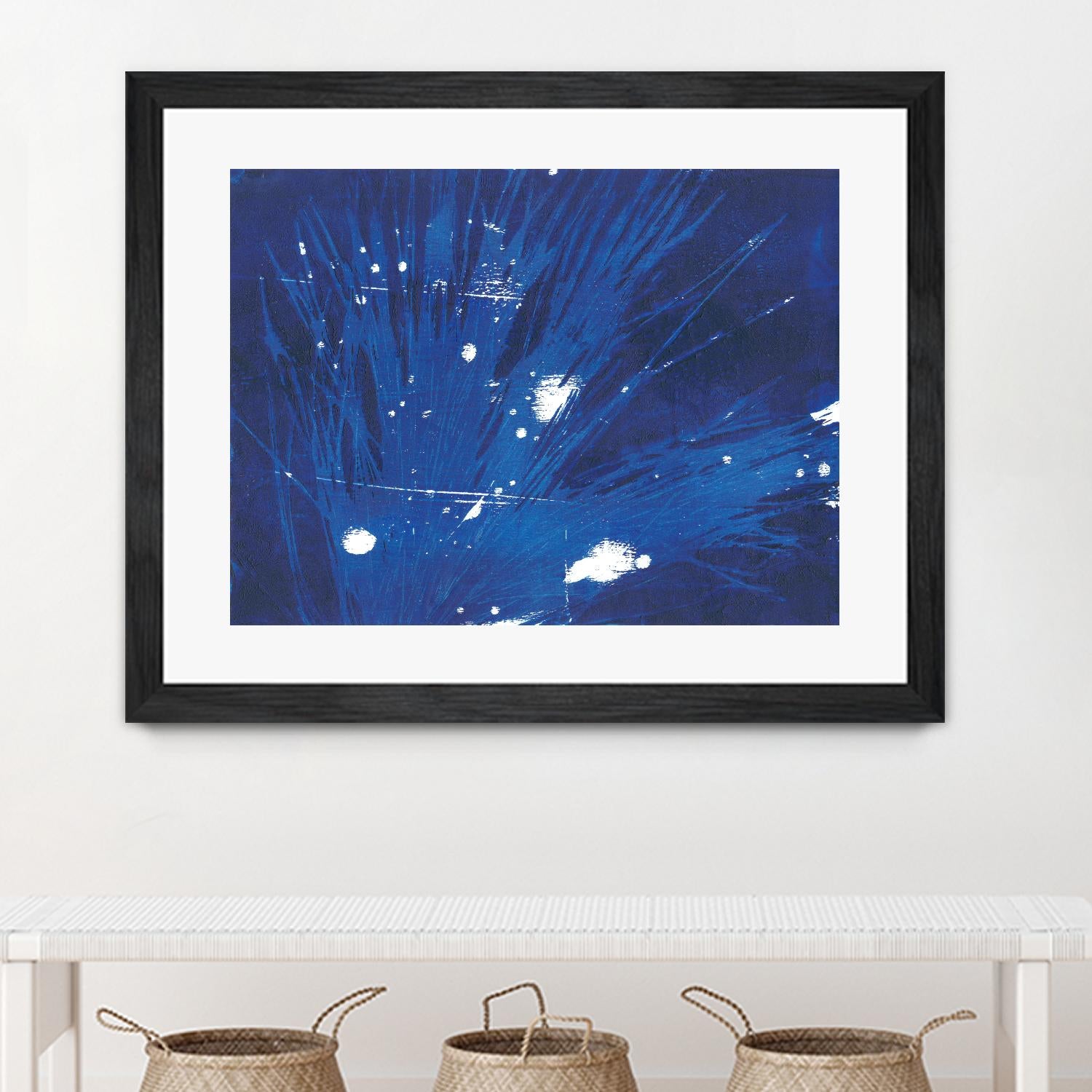 Indigo Burst II by Regina Moore on GIANT ART - blue abstract