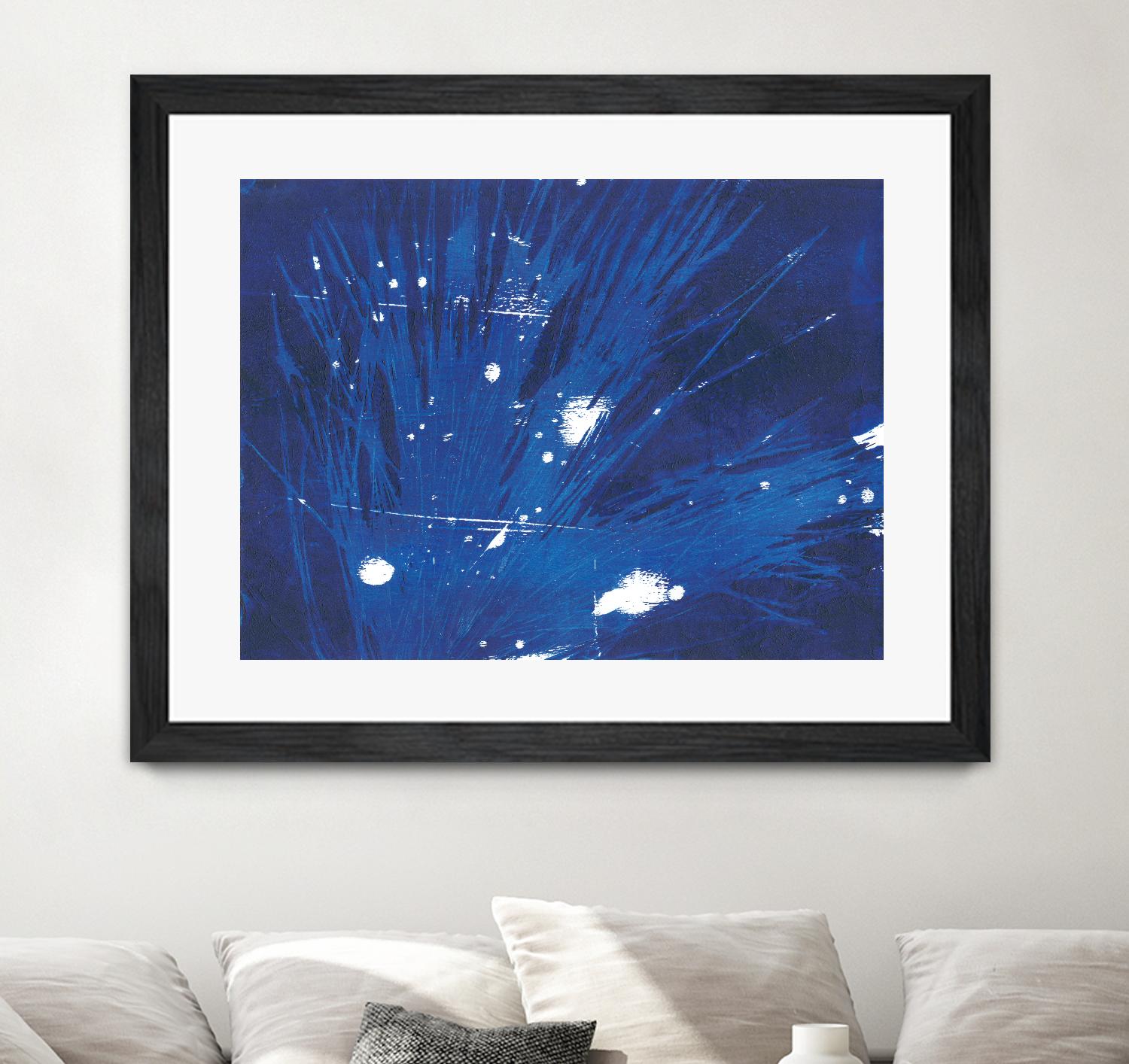 Indigo Burst II by Regina Moore on GIANT ART - blue abstract