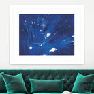 Indigo Burst II by Regina Moore on GIANT ART - blue abstract