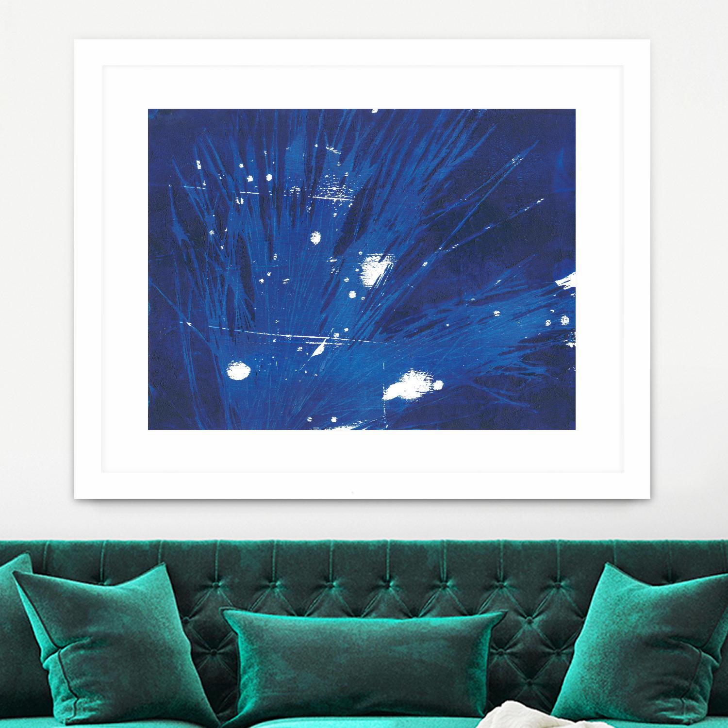Indigo Burst II by Regina Moore on GIANT ART - blue abstract