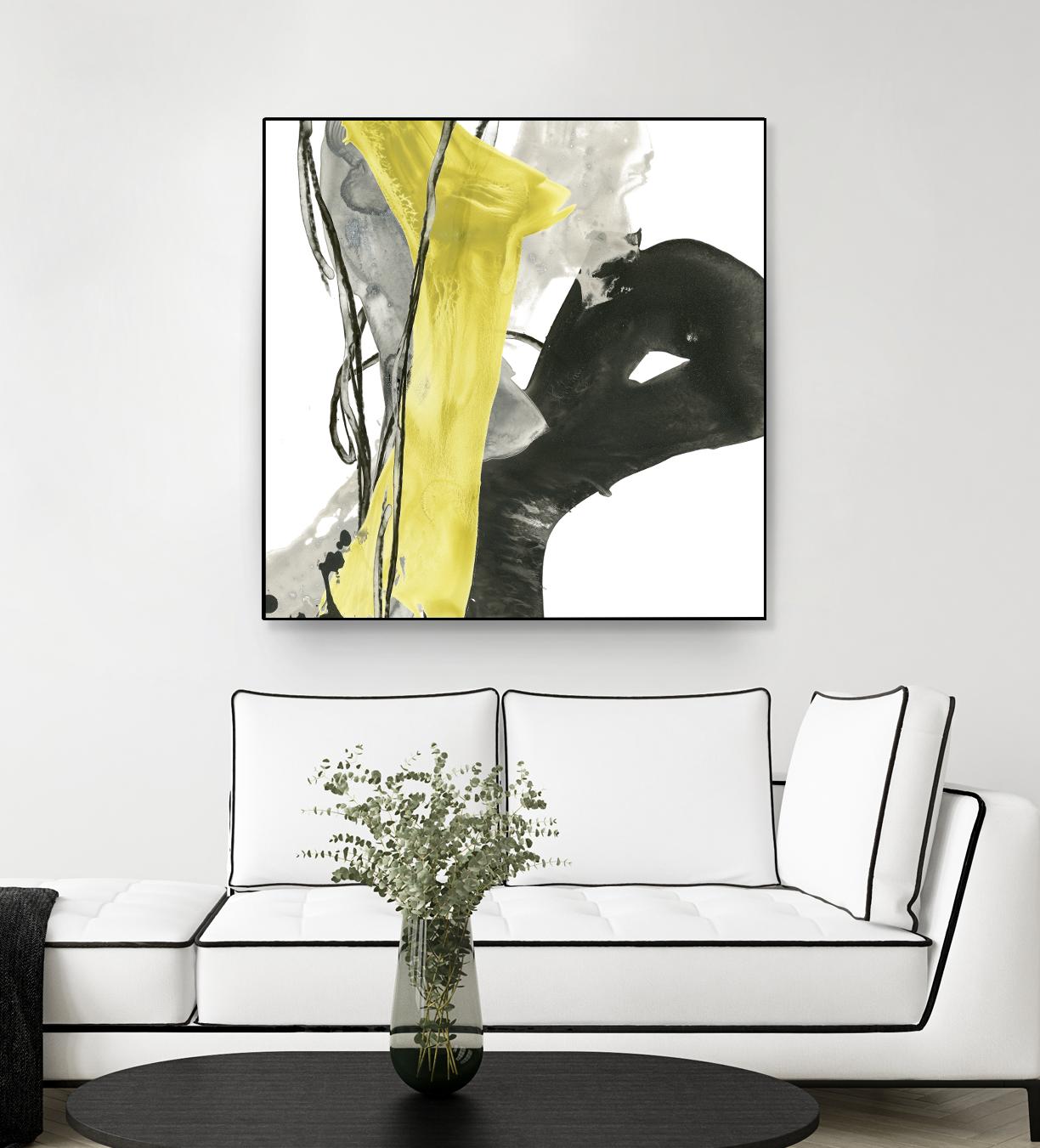 Citron Flux I by June Erica Vess on GIANT ART - yellow abstract