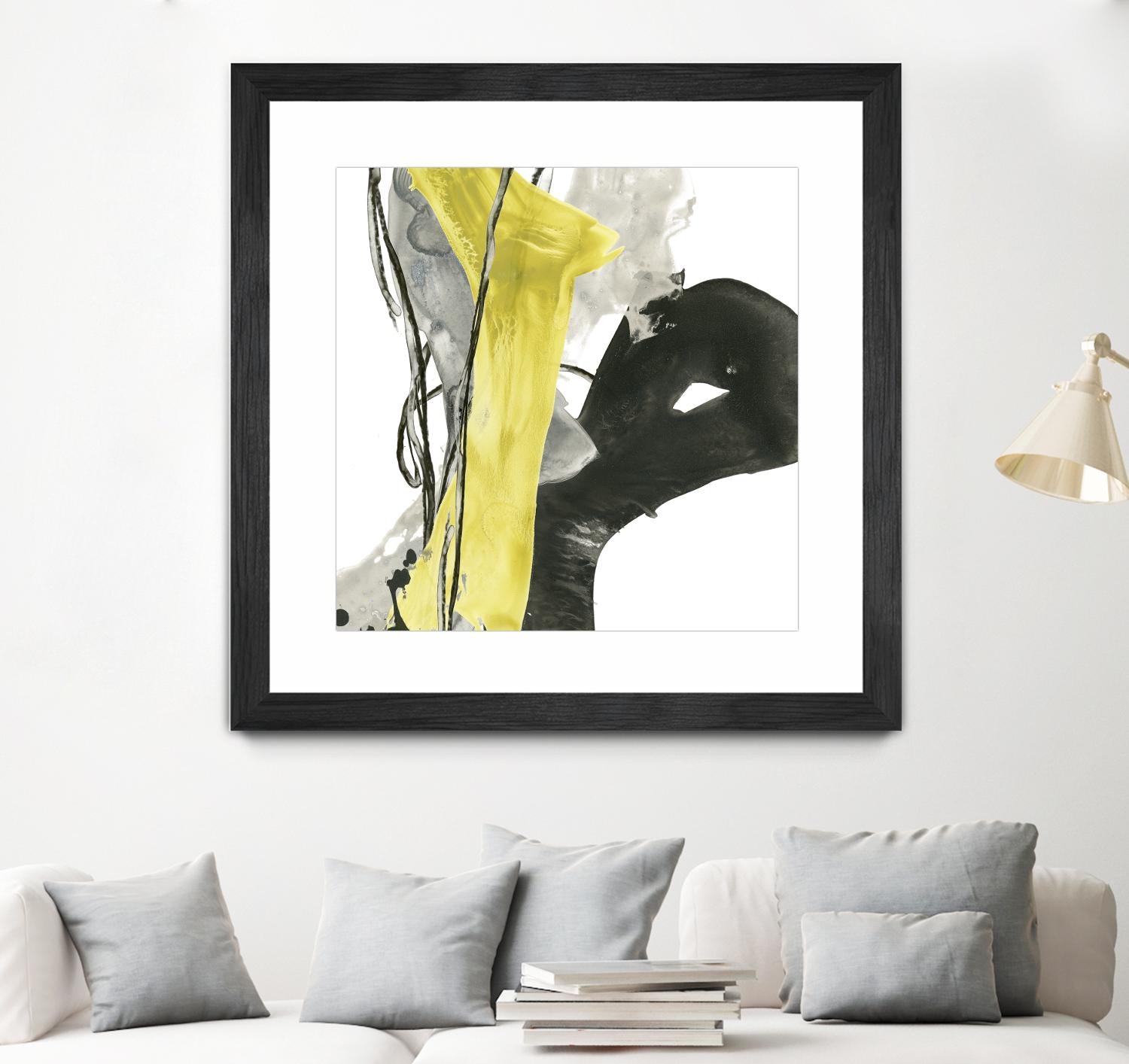 Citron Flux I by June Erica Vess on GIANT ART - yellow abstract