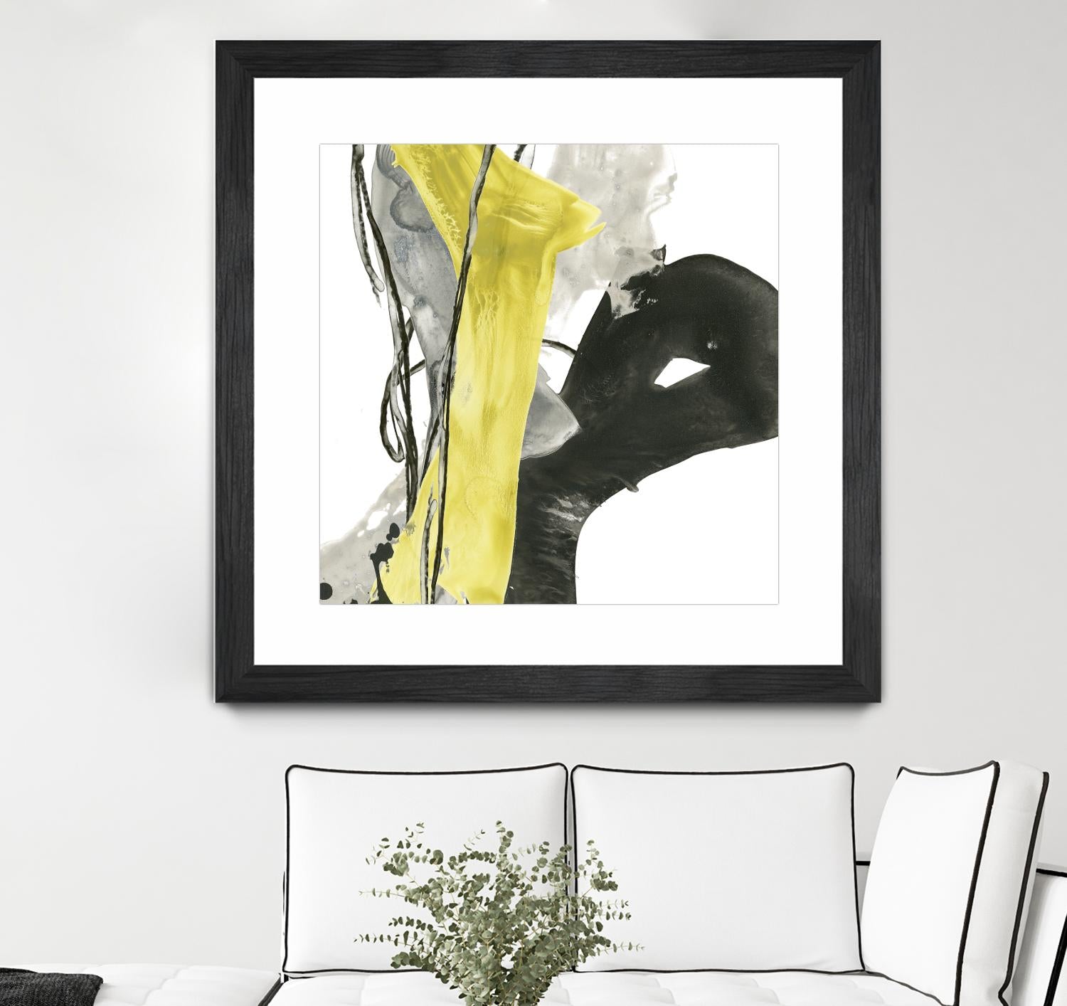 Citron Flux I by June Erica Vess on GIANT ART - yellow abstract