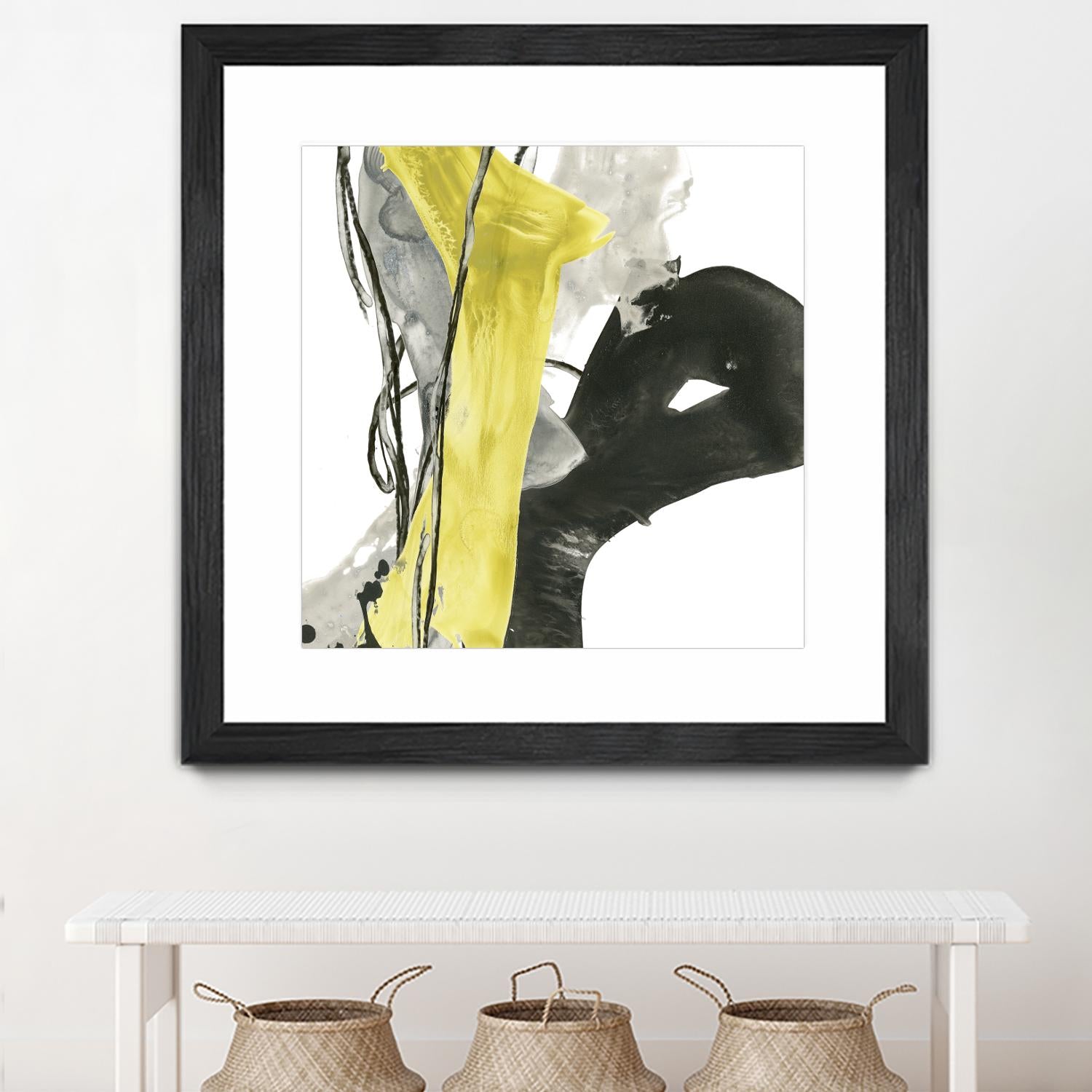 Citron Flux I by June Erica Vess on GIANT ART - yellow abstract