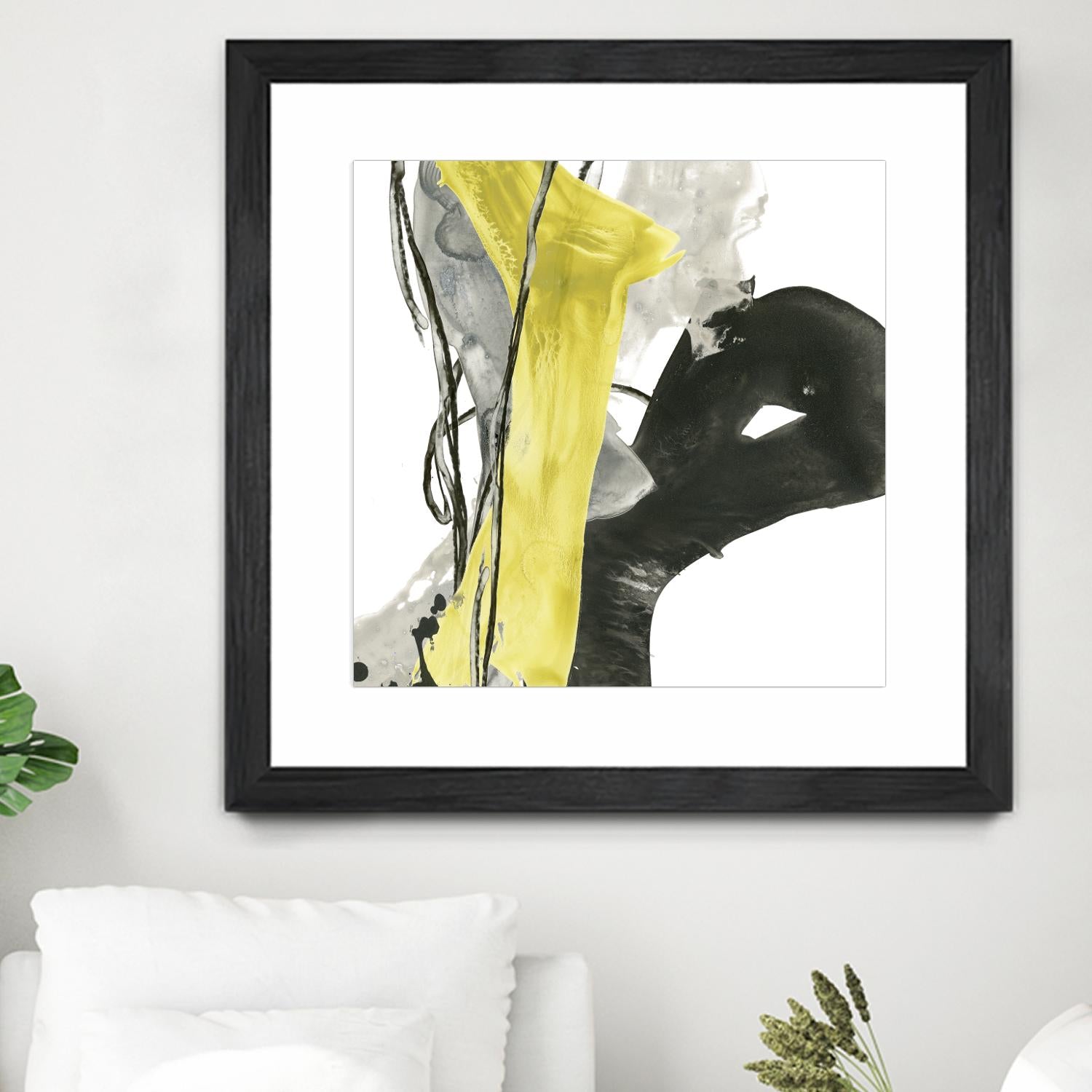 Citron Flux I by June Erica Vess on GIANT ART - yellow abstract