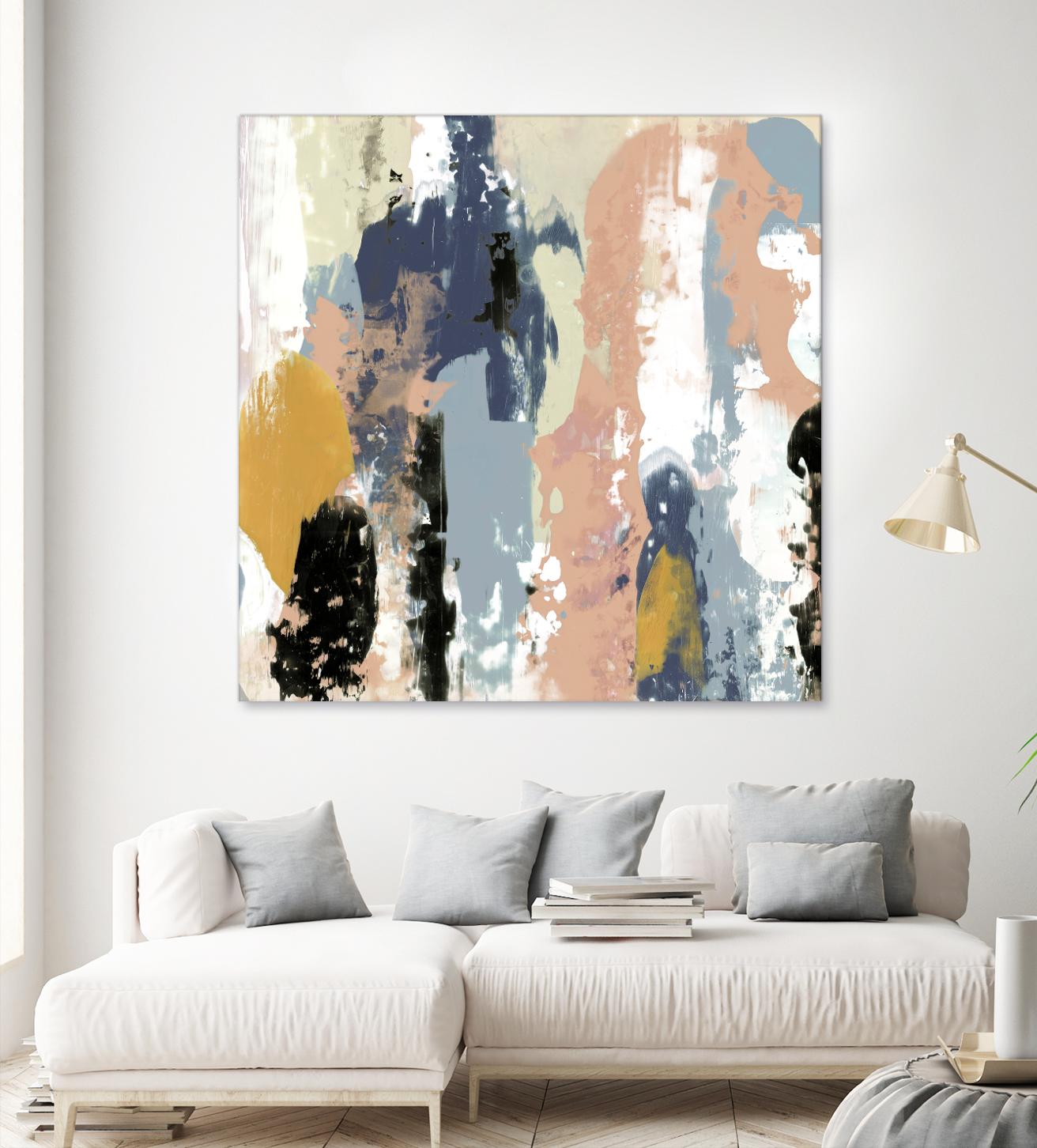 Blueberry Swatches I by Jennifer Goldberger on GIANT ART - abstract