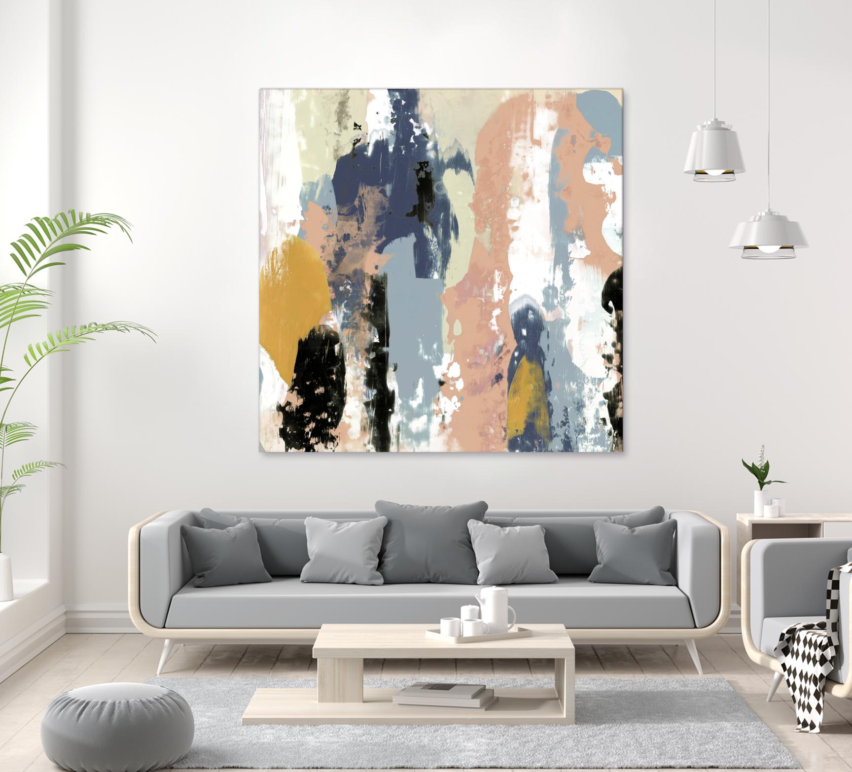 Blueberry Swatches I by Jennifer Goldberger on GIANT ART - abstract