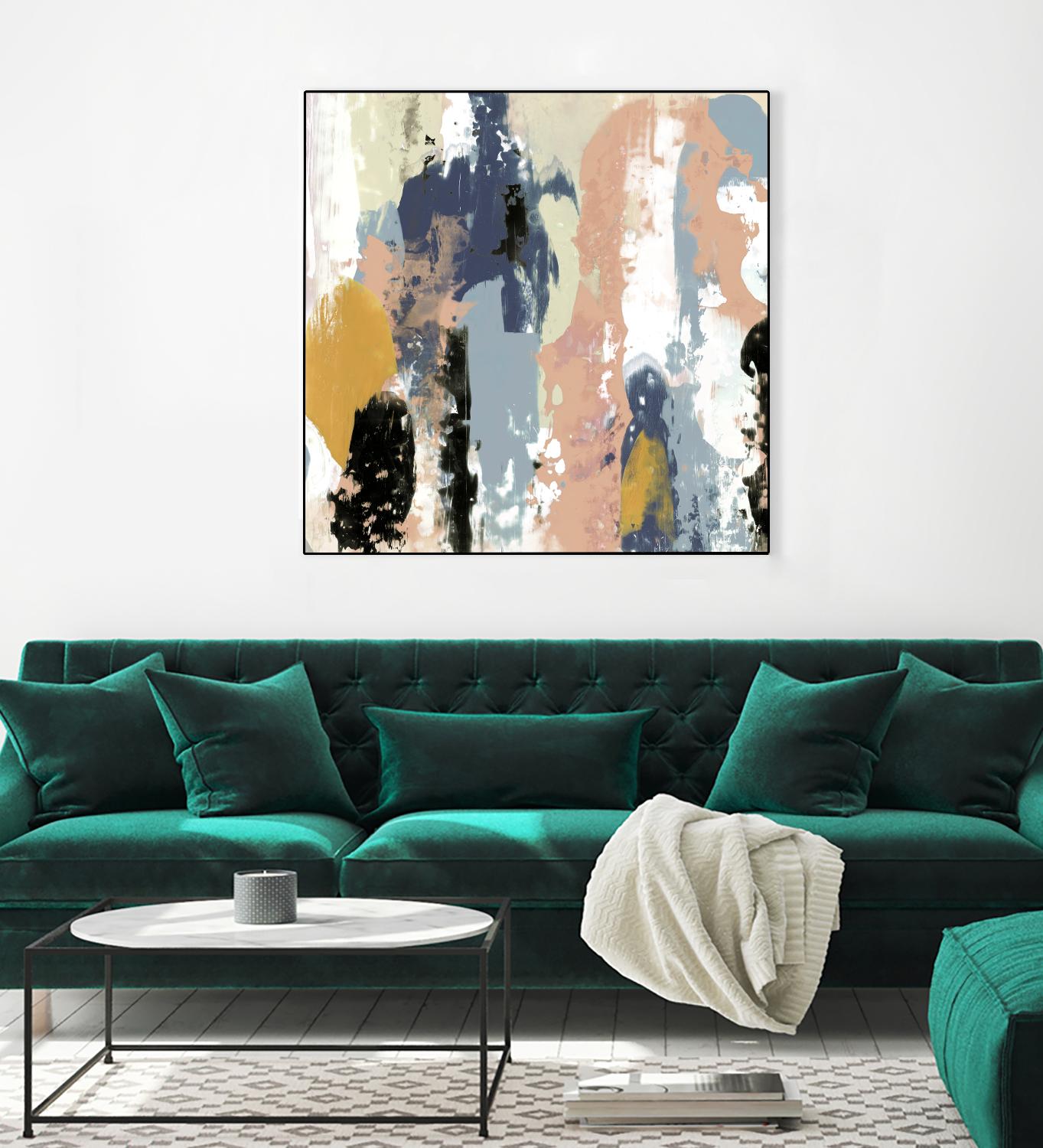 Blueberry Swatches I by Jennifer Goldberger on GIANT ART - abstract