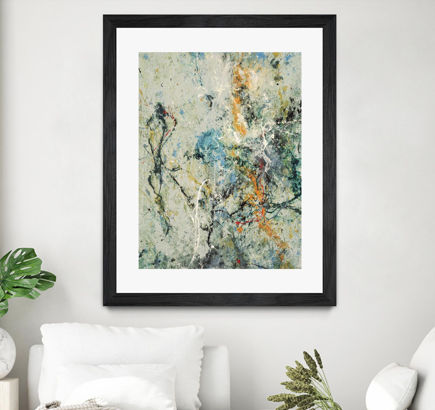 Tango 63 by DAG Inc on GIANT ART - orange abstract pollock