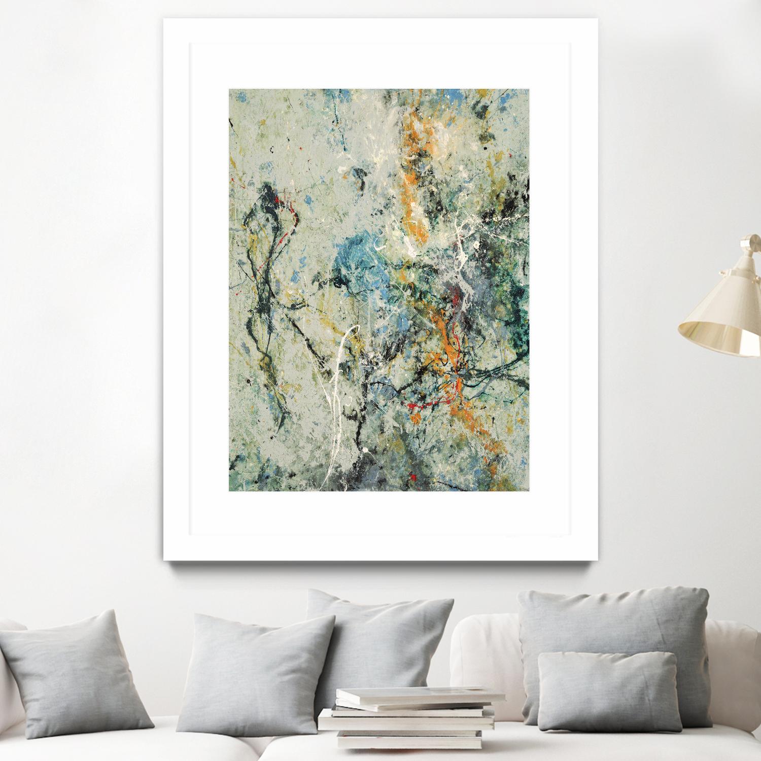 Tango 63 by DAG Inc on GIANT ART - orange abstract pollock