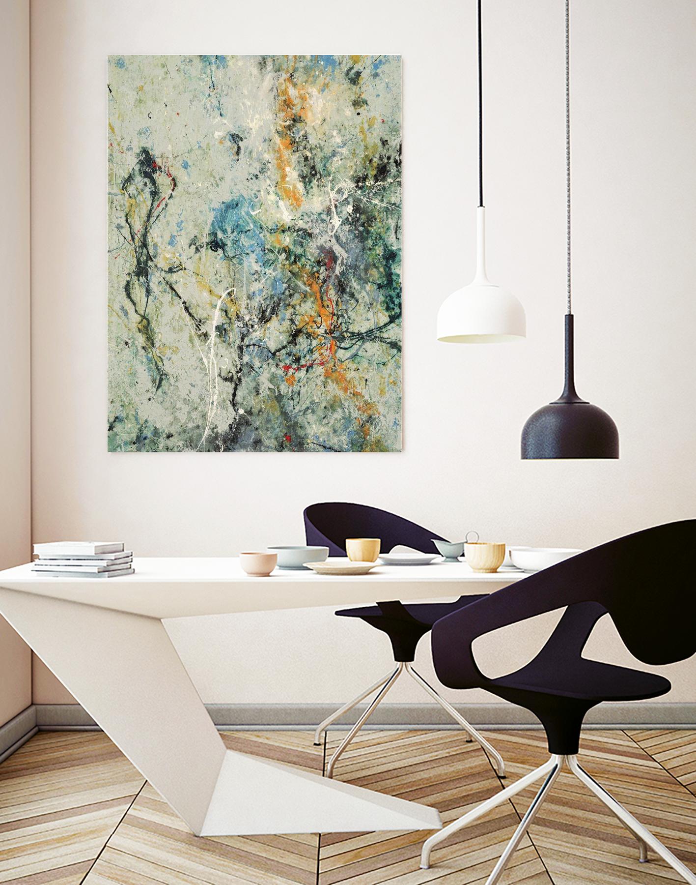 Tango 63 by DAG Inc on GIANT ART - orange abstract pollock