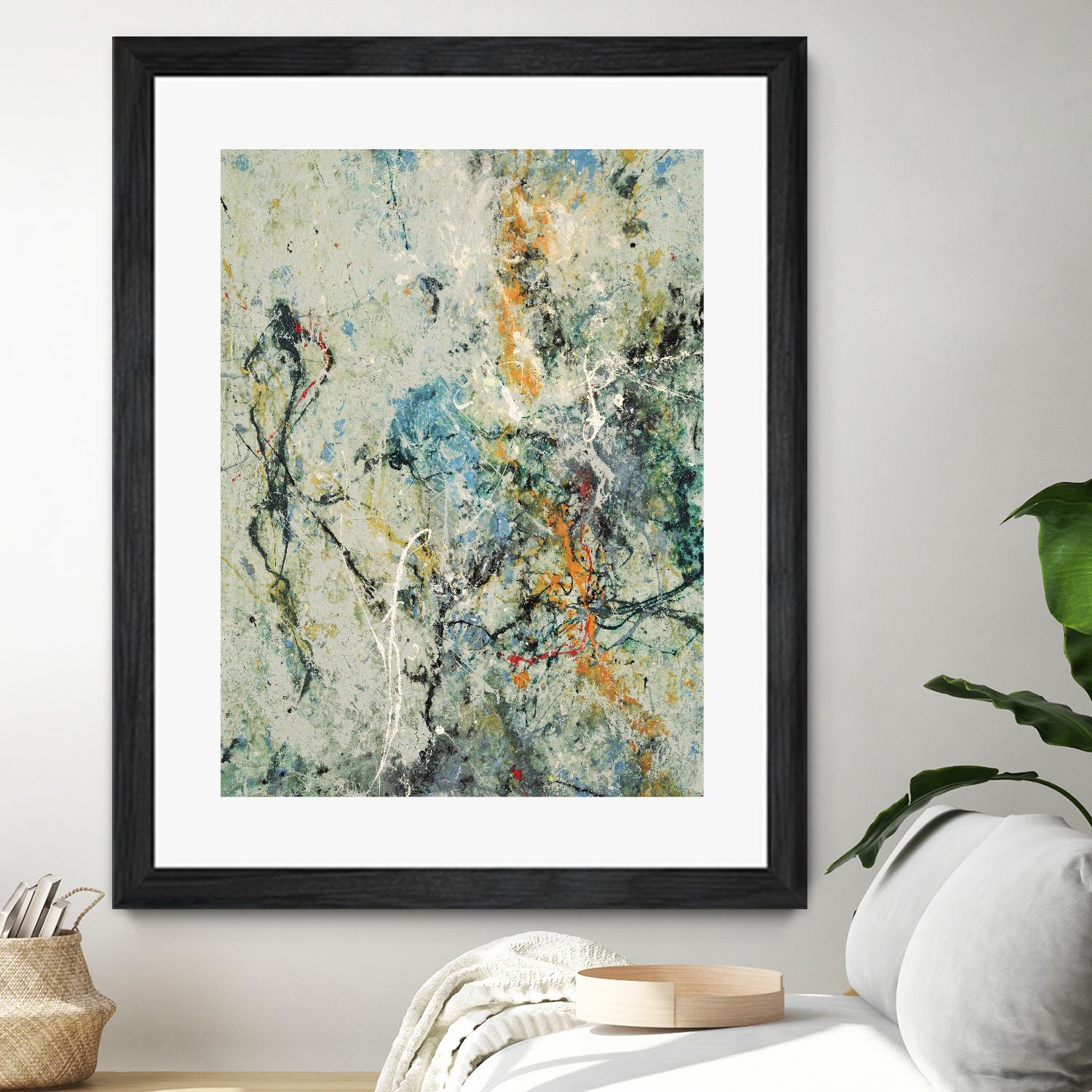 Tango 63 by DAG Inc on GIANT ART - orange abstract pollock