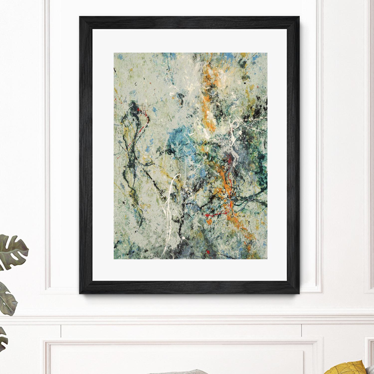 Tango 63 by DAG Inc on GIANT ART - orange abstract pollock