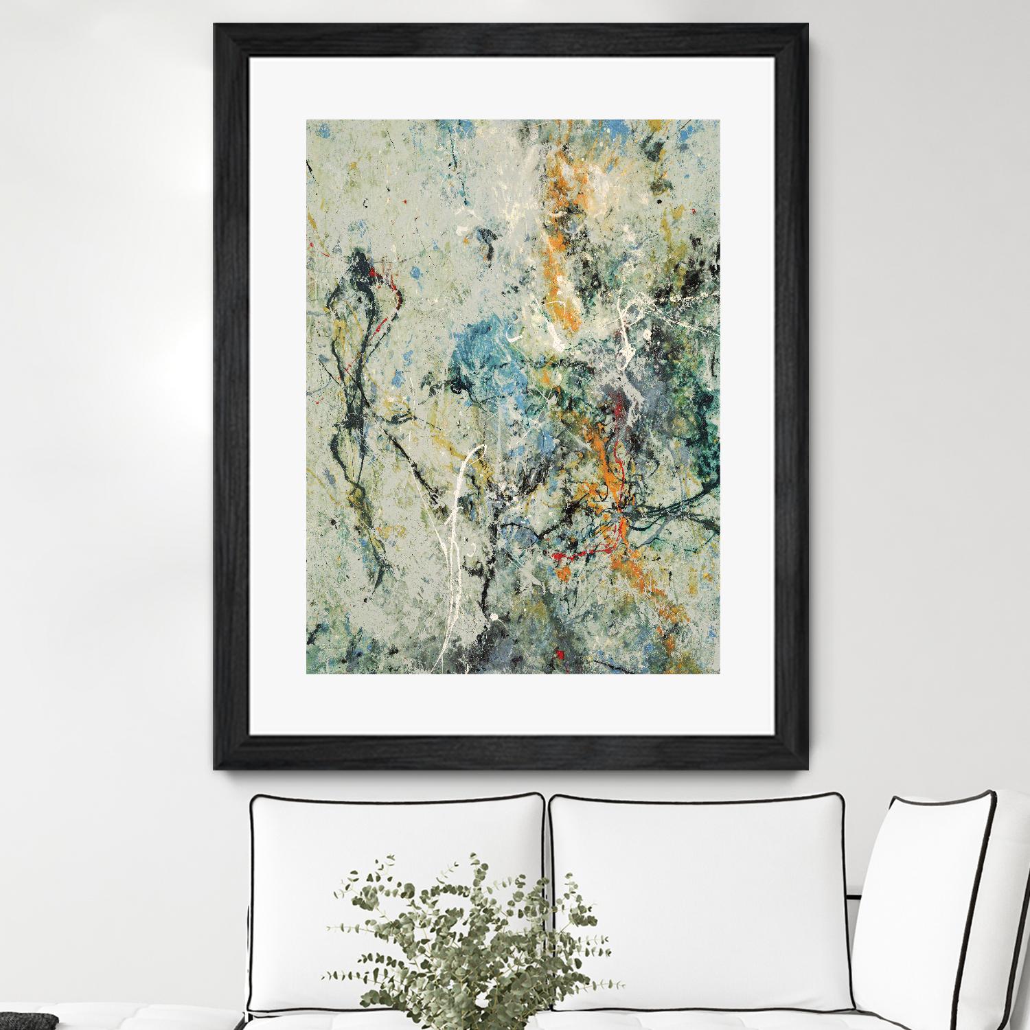Tango 63 by DAG Inc on GIANT ART - orange abstract pollock